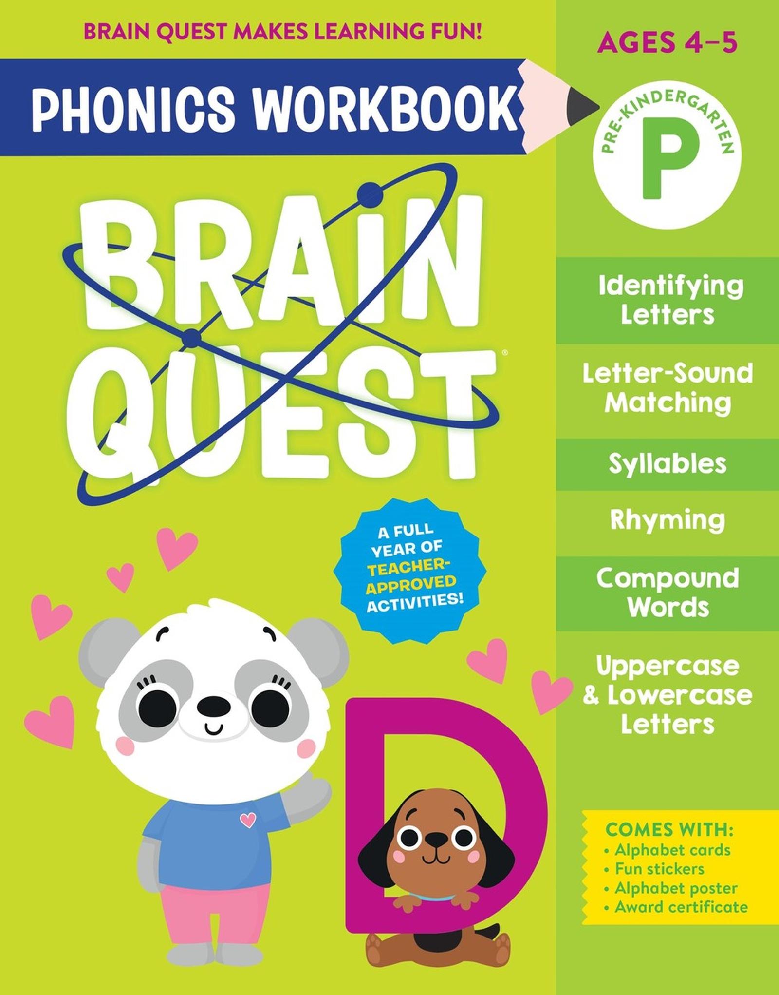 Vorderes Coverbild Brain Quest Phonics Workbook: Pre-Kindergarten