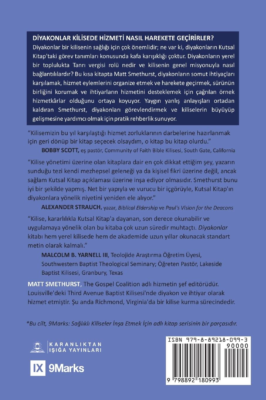 Rückseitencover Deacons / Diyakonlar