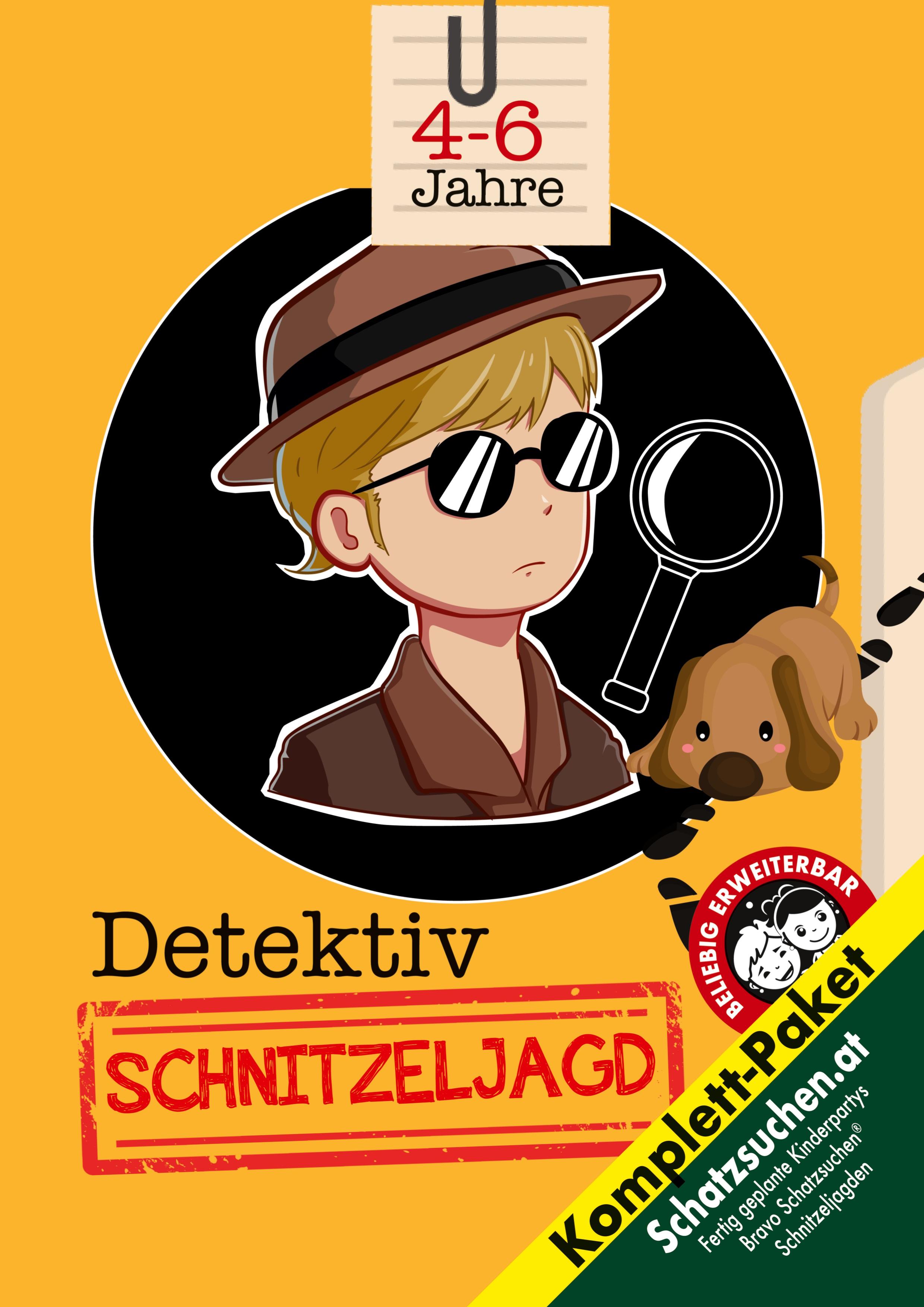 Vorderes Coverbild Schatzsuche Detektiv Kindergeburtstag 4-6 Jahre