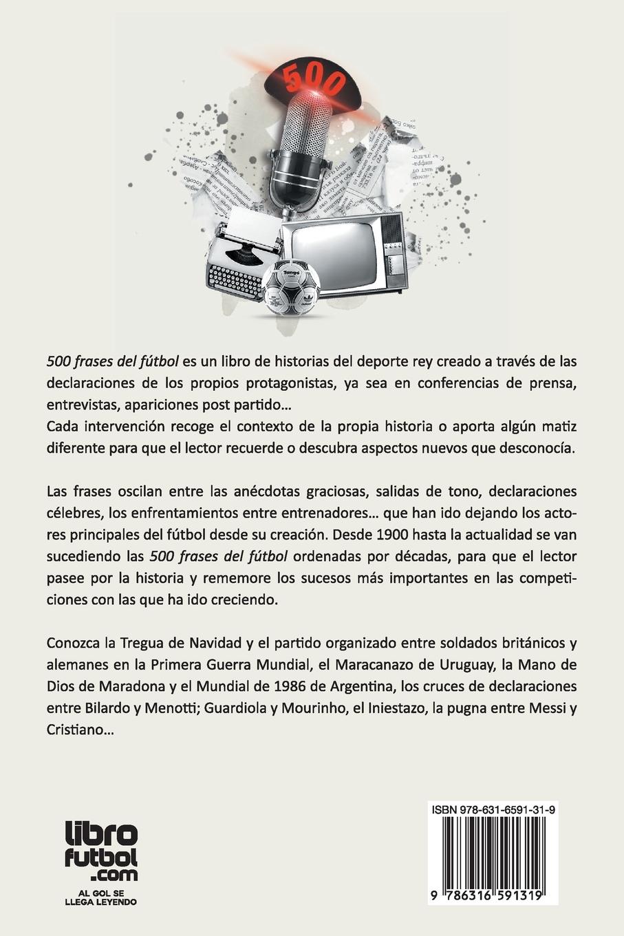 Rückseitencover 500 frases del fútbol