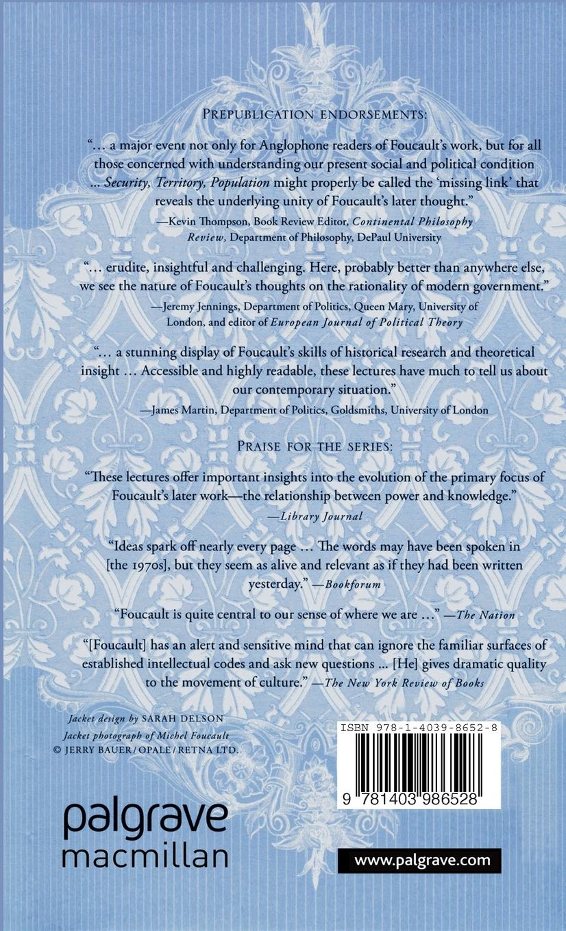 Rückseitencover Security, Territory, Population