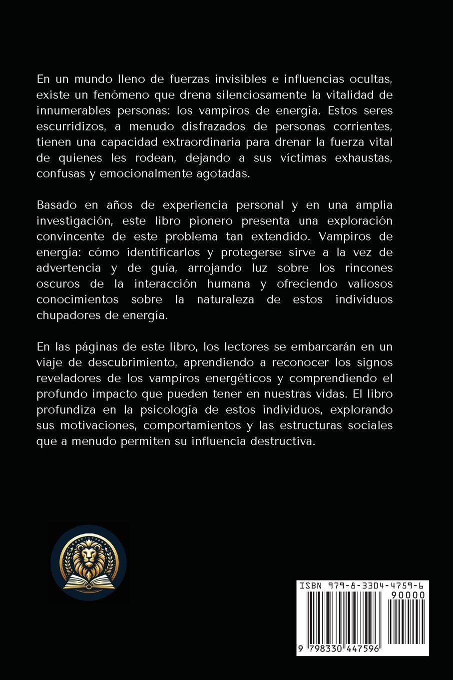 Rückseitencover Energy Vampires / Vampiros de energía