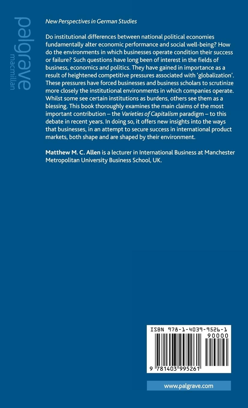 Rückseitencover The Varieties of Capitalism Paradigm