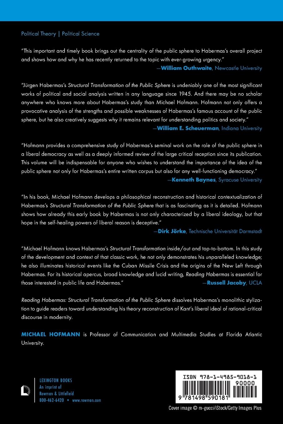 Rückseitencover Reading Habermas