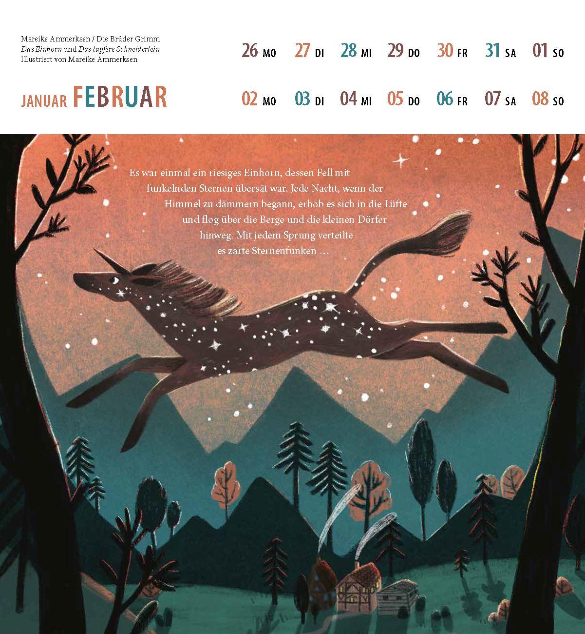 Beispielinhalt (Bild) Arche Märchen Kalender 2026