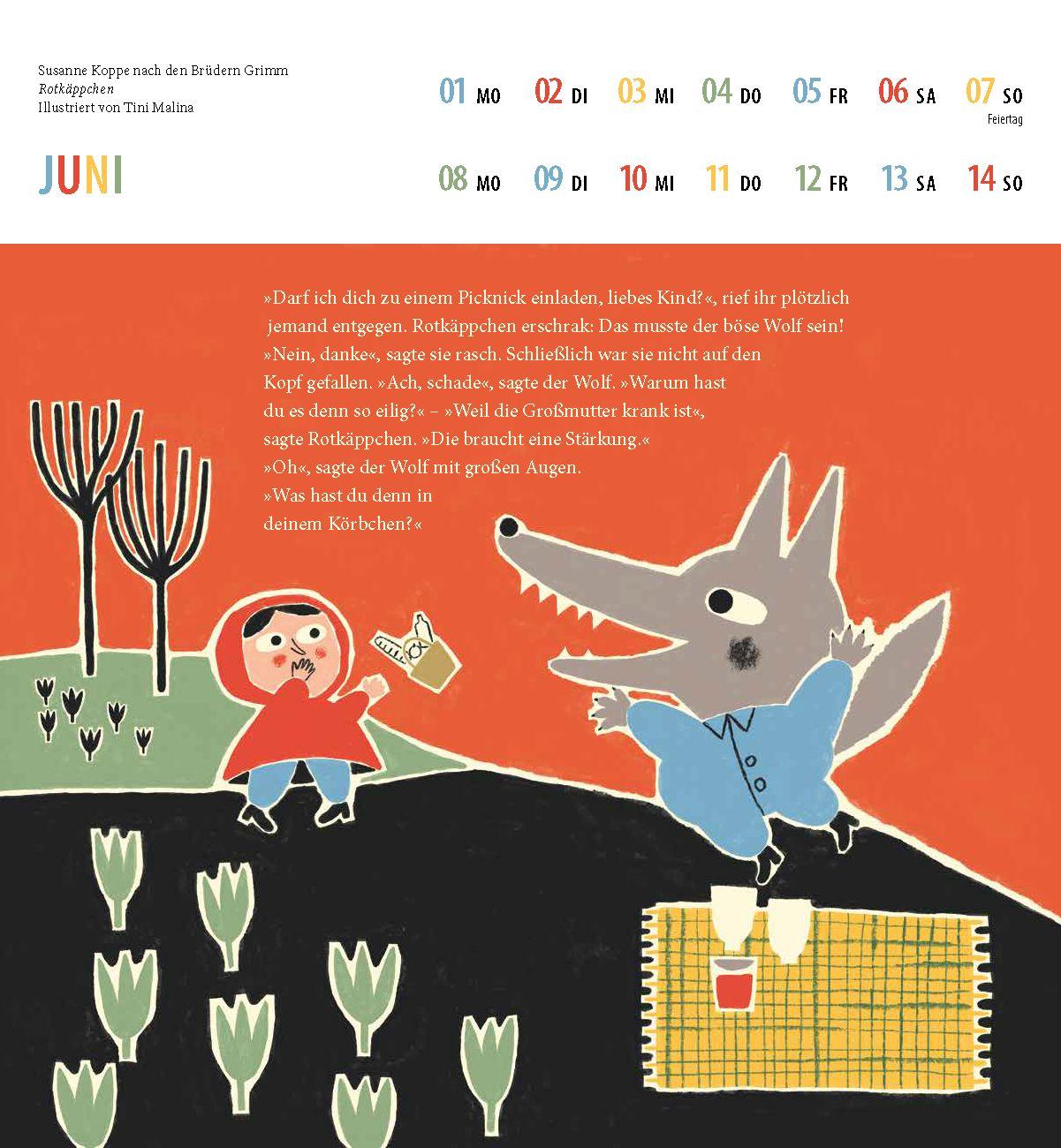 Beispielinhalt (Bild) Arche Märchen Kalender 2026