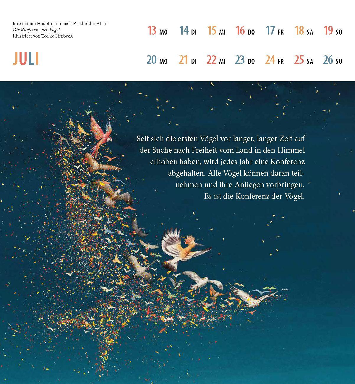 Beispielinhalt (Bild) Arche Märchen Kalender 2026