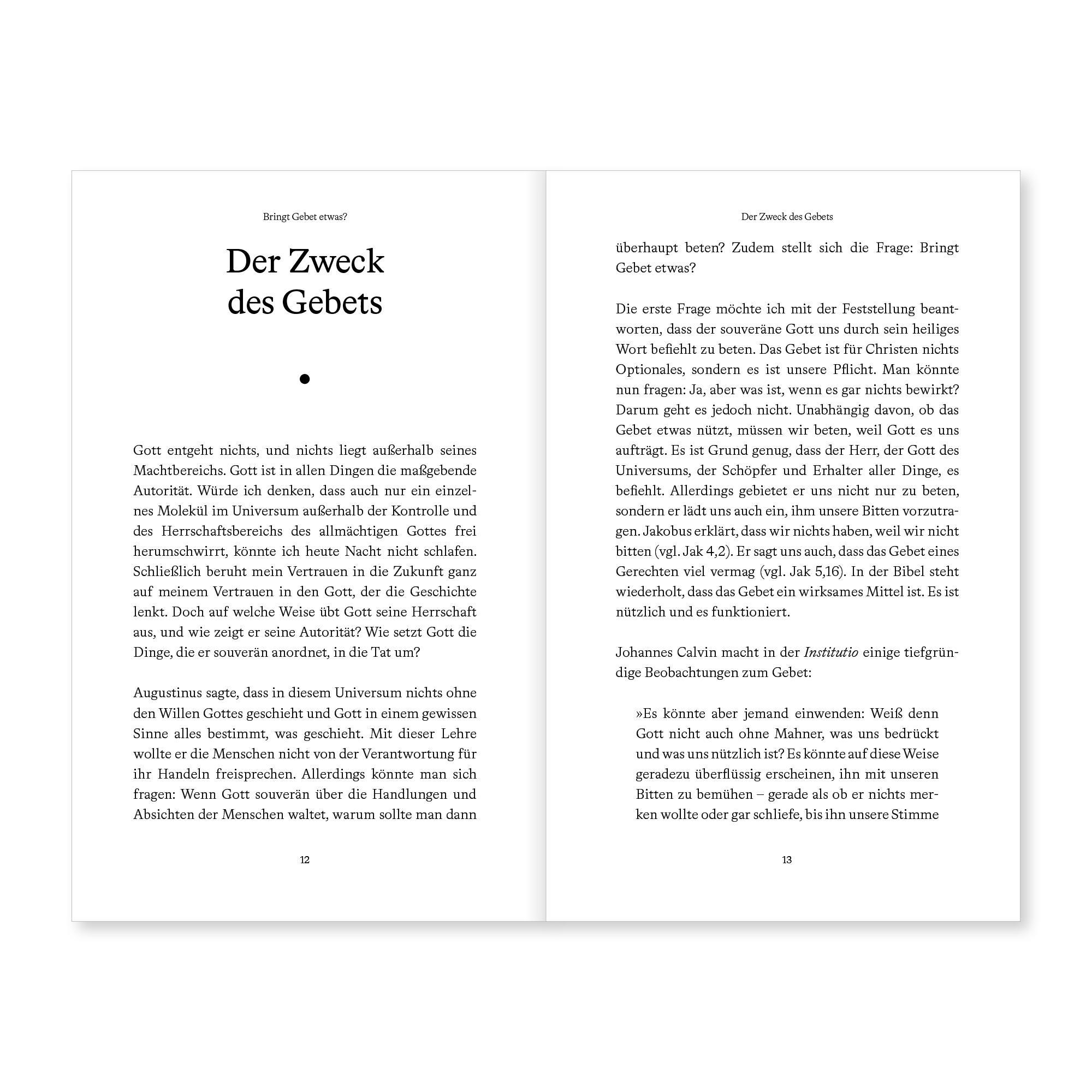 Beispielinhalt (Bild) Bringt Gebet etwas?