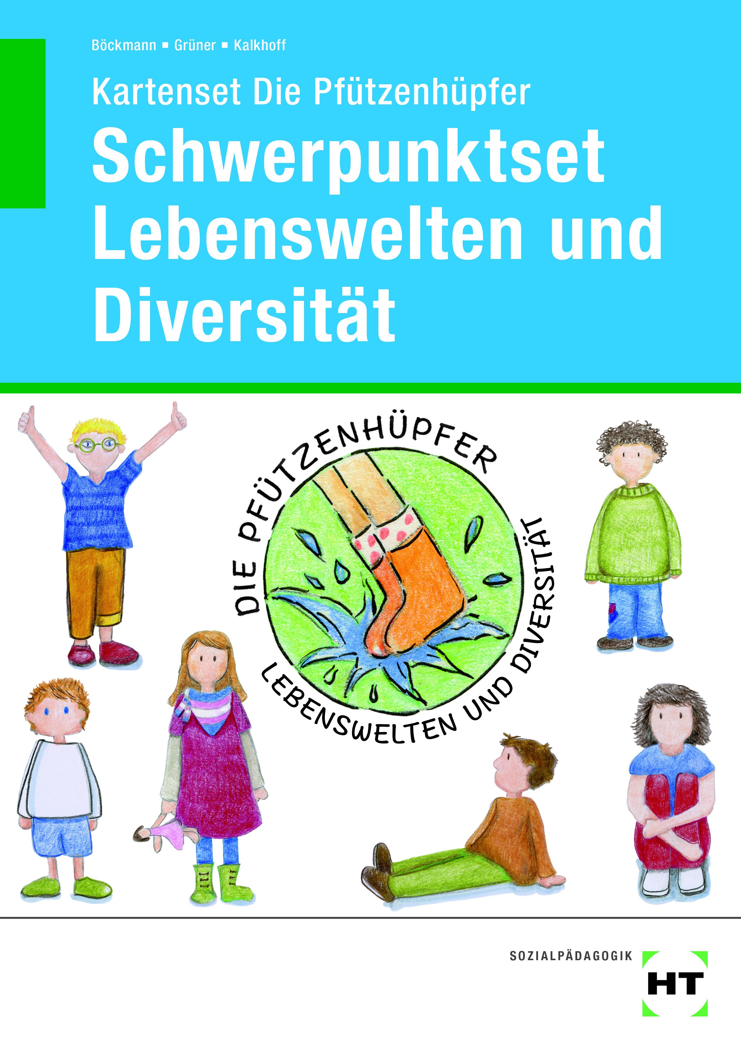 Vorderes Coverbild Kartenset Die Pfützenhüpfer Schwerpunktset Lebenswelten und Diversität