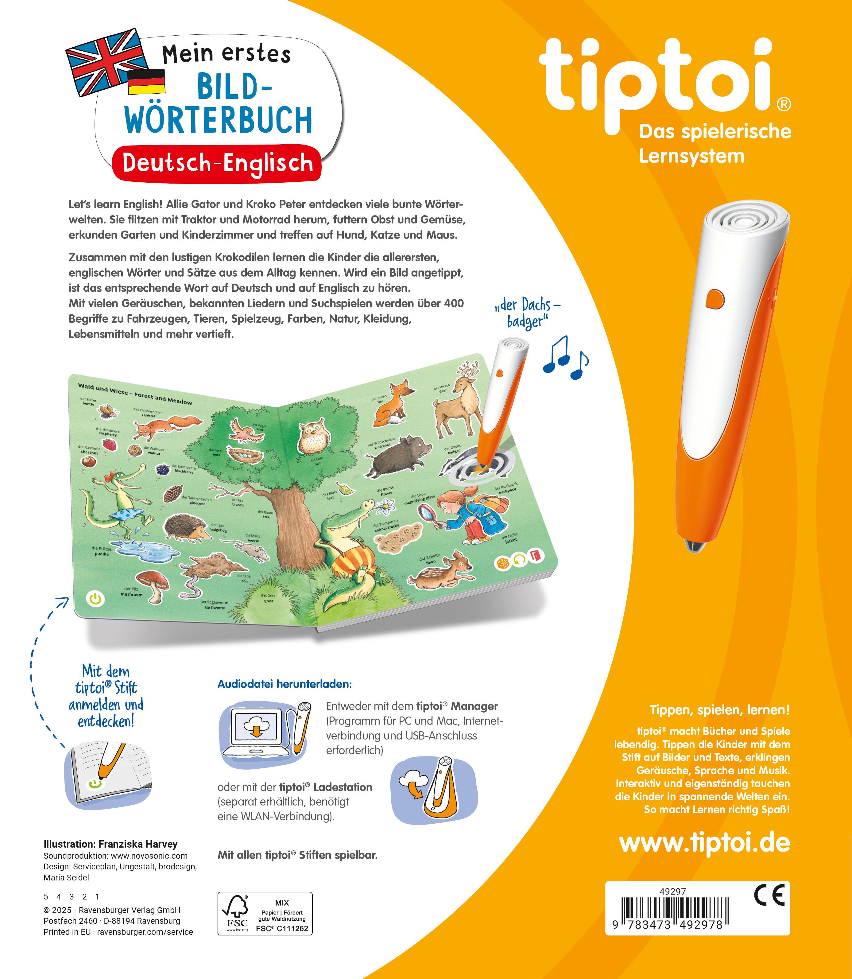 Rückseitencover tiptoi® - Mein erstes Bild-Wörterbuch Deutsch-Englisch