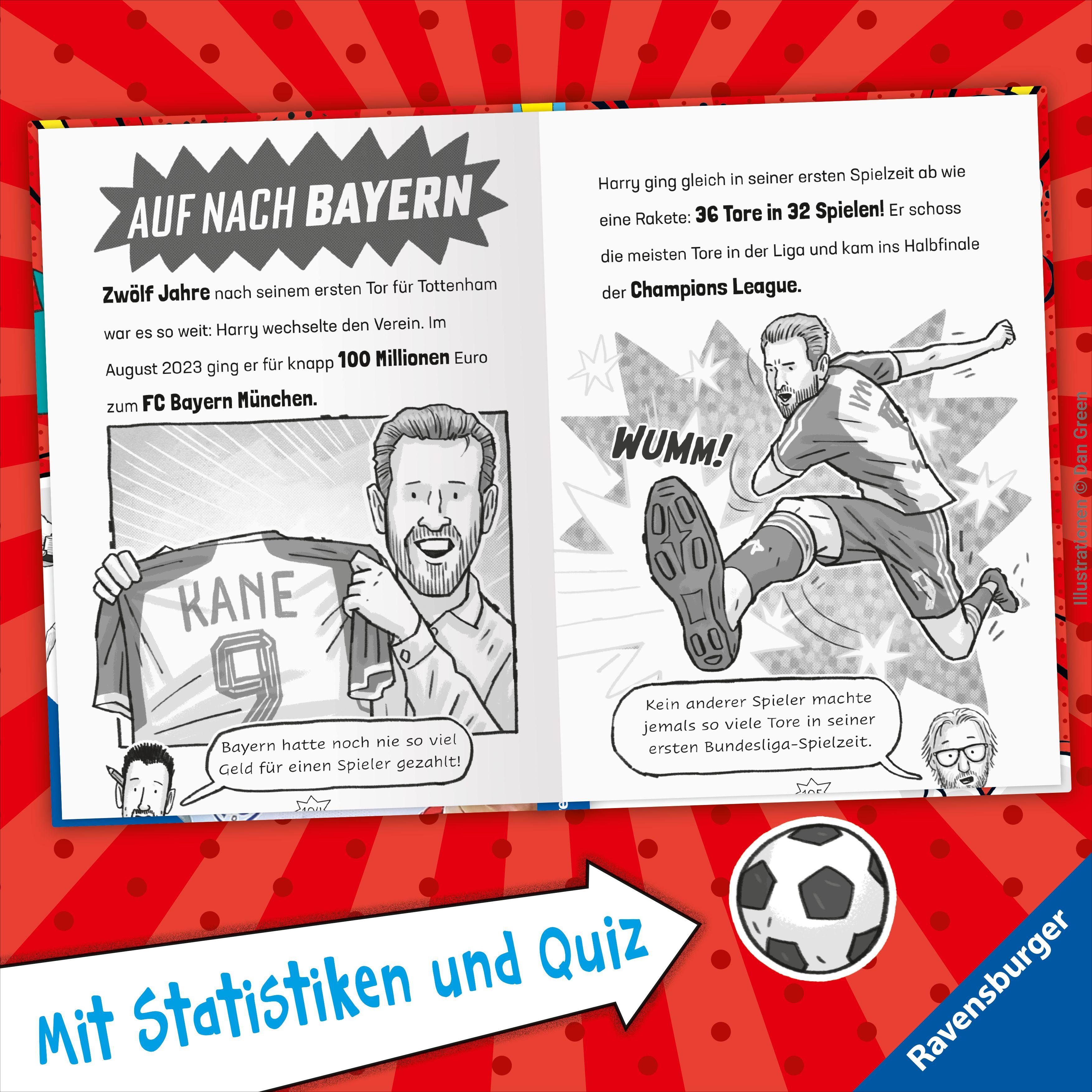 Beispielinhalt (Bild) Fußball-Stars - Alles über Kane. Vom Fußball-Talent zum Megastar
