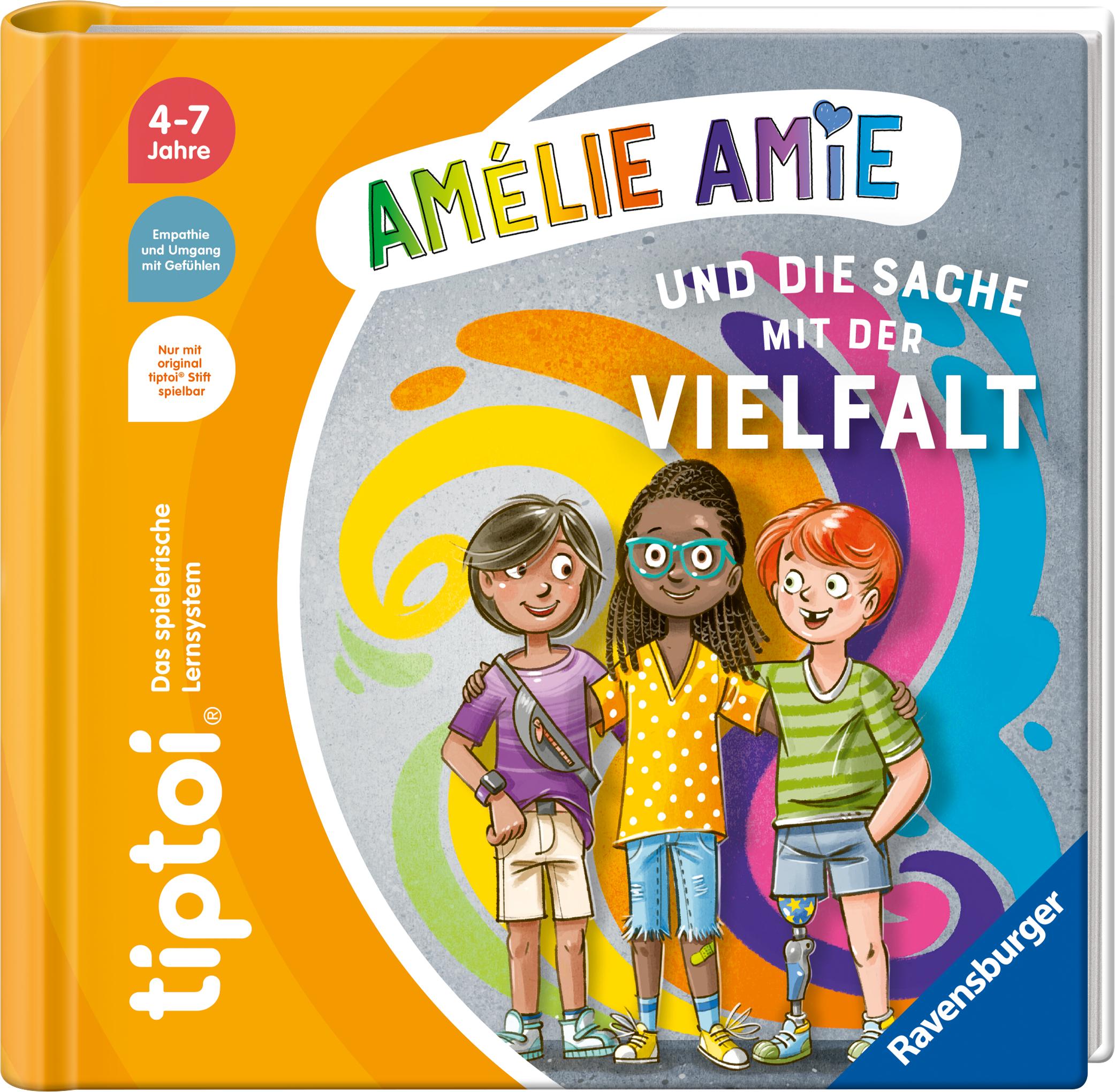 Vorderes Coverbild tiptoi® Bildergeschichten über den Umgang mit Gefühlen - Amélie Amie und die Sache mit der Vielfalt