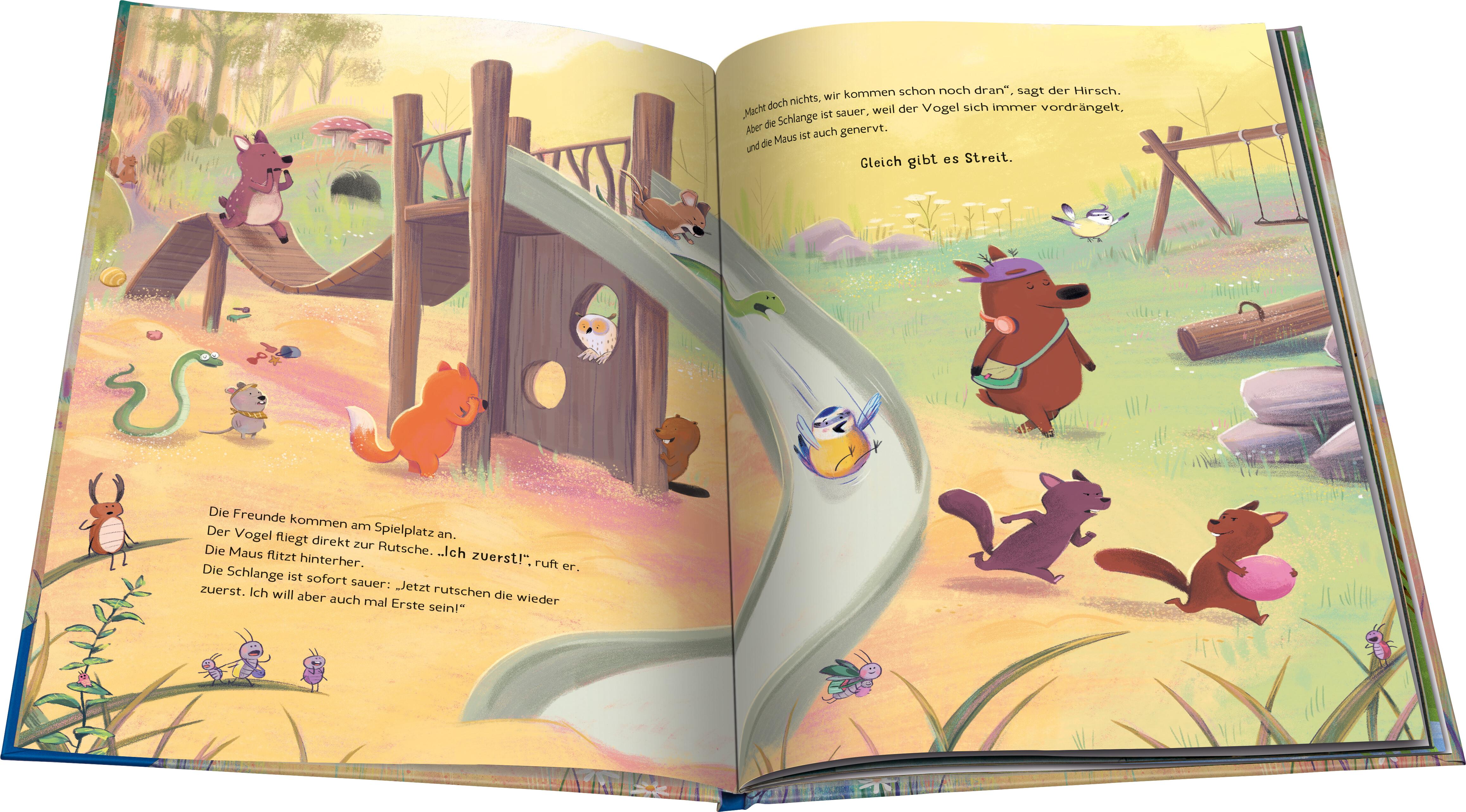 Beispielinhalt (Bild) Streit! Und nun? Das artgerecht-Bilderbuch von Nicola Schmidt