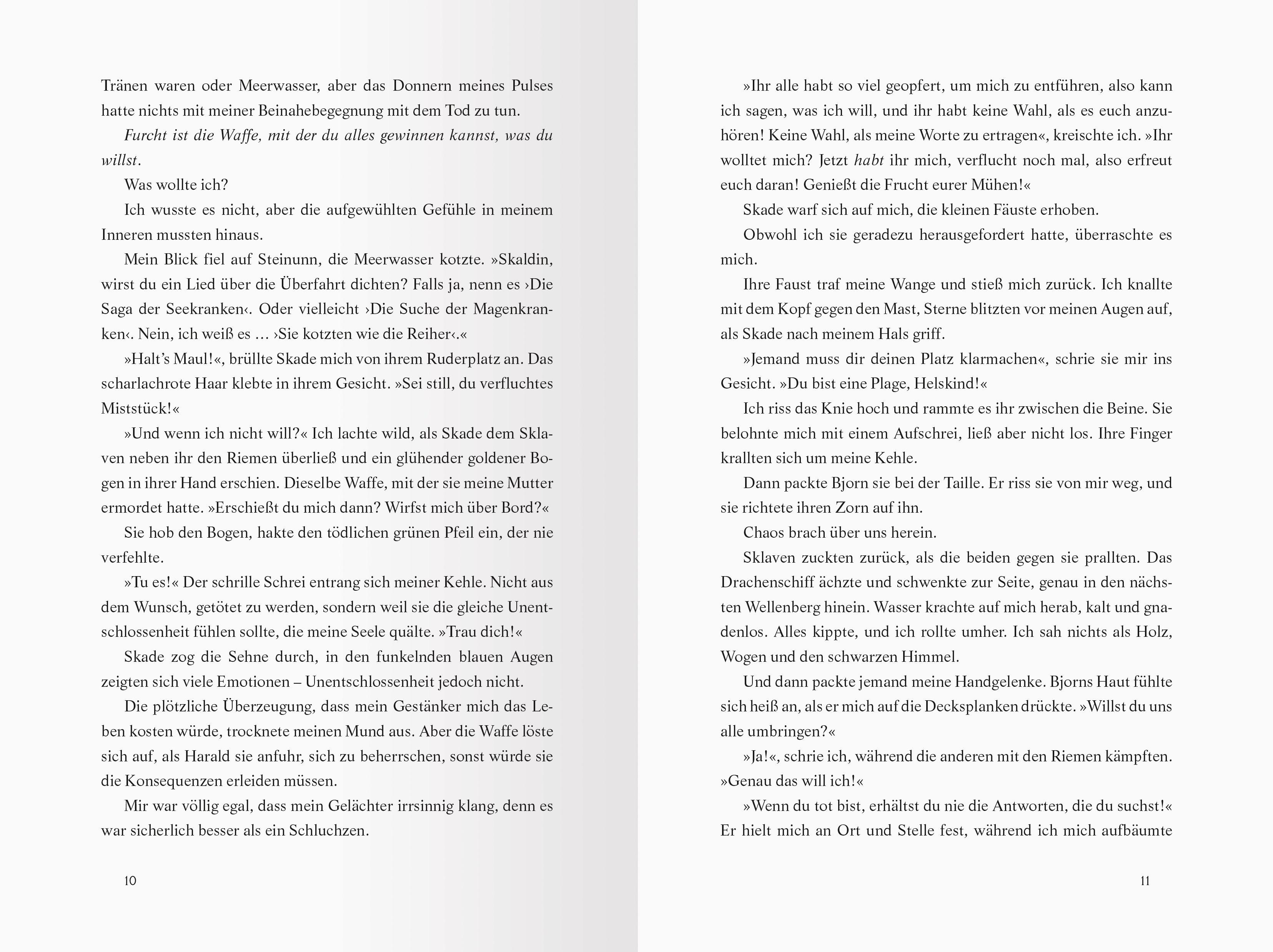 Beispielinhalt (Bild) Die Skaland-Saga, Band 2 - A Curse Carved in Bone