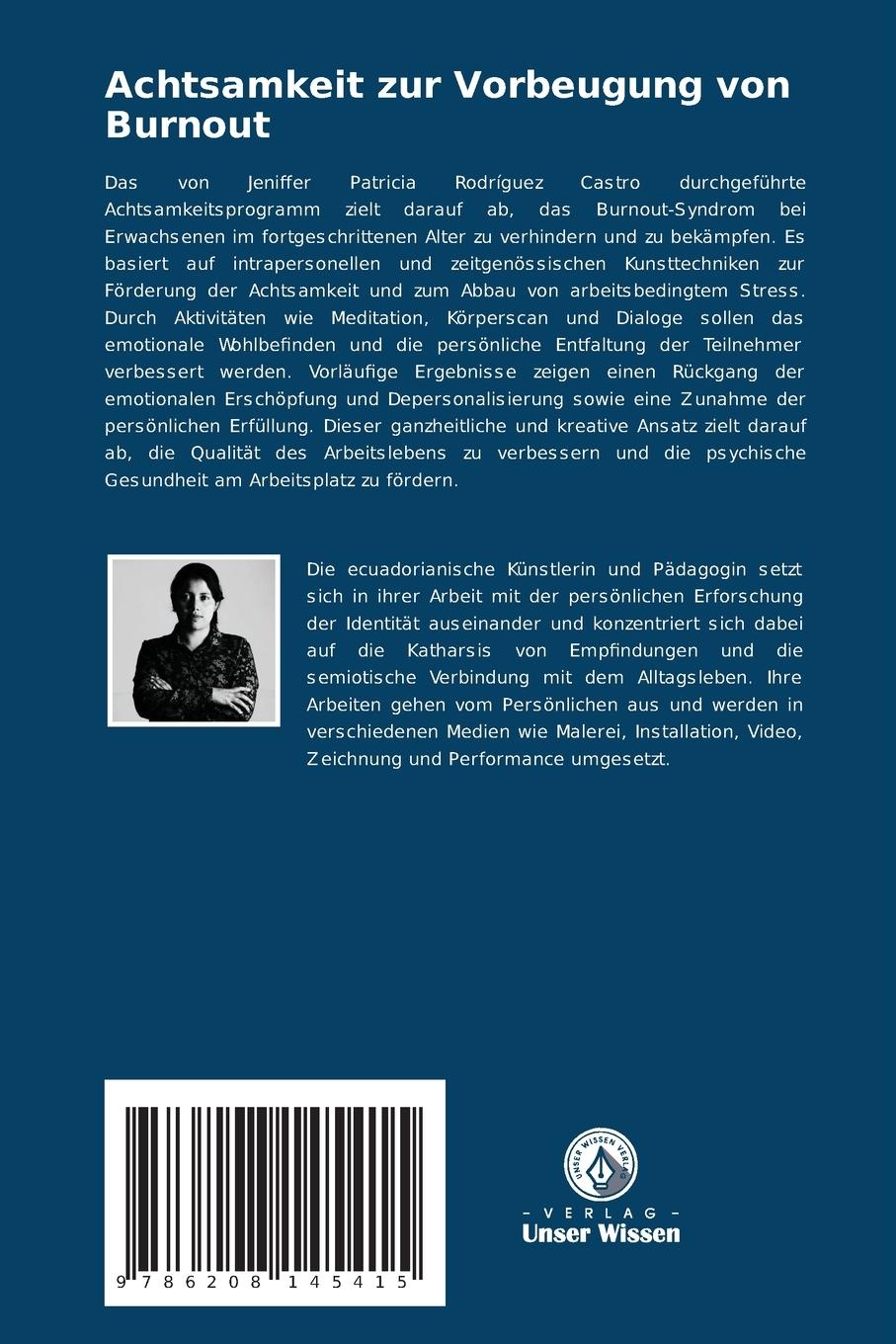 Rückseitencover Achtsamkeit zur Vorbeugung von Burnout
