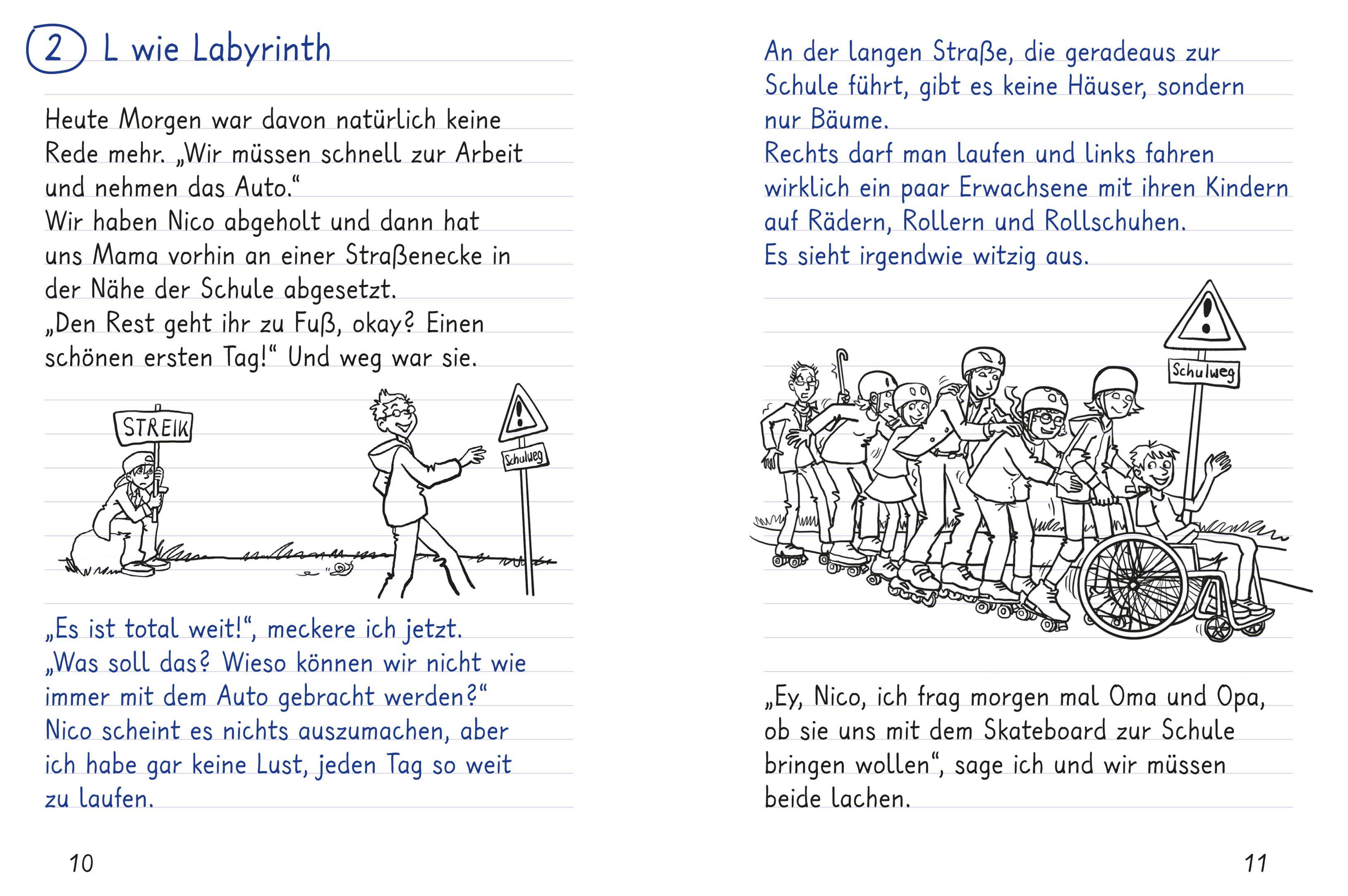 Beispielinhalt (Bild) Aus dem Schultagebuch (1). Zutritt verboten!