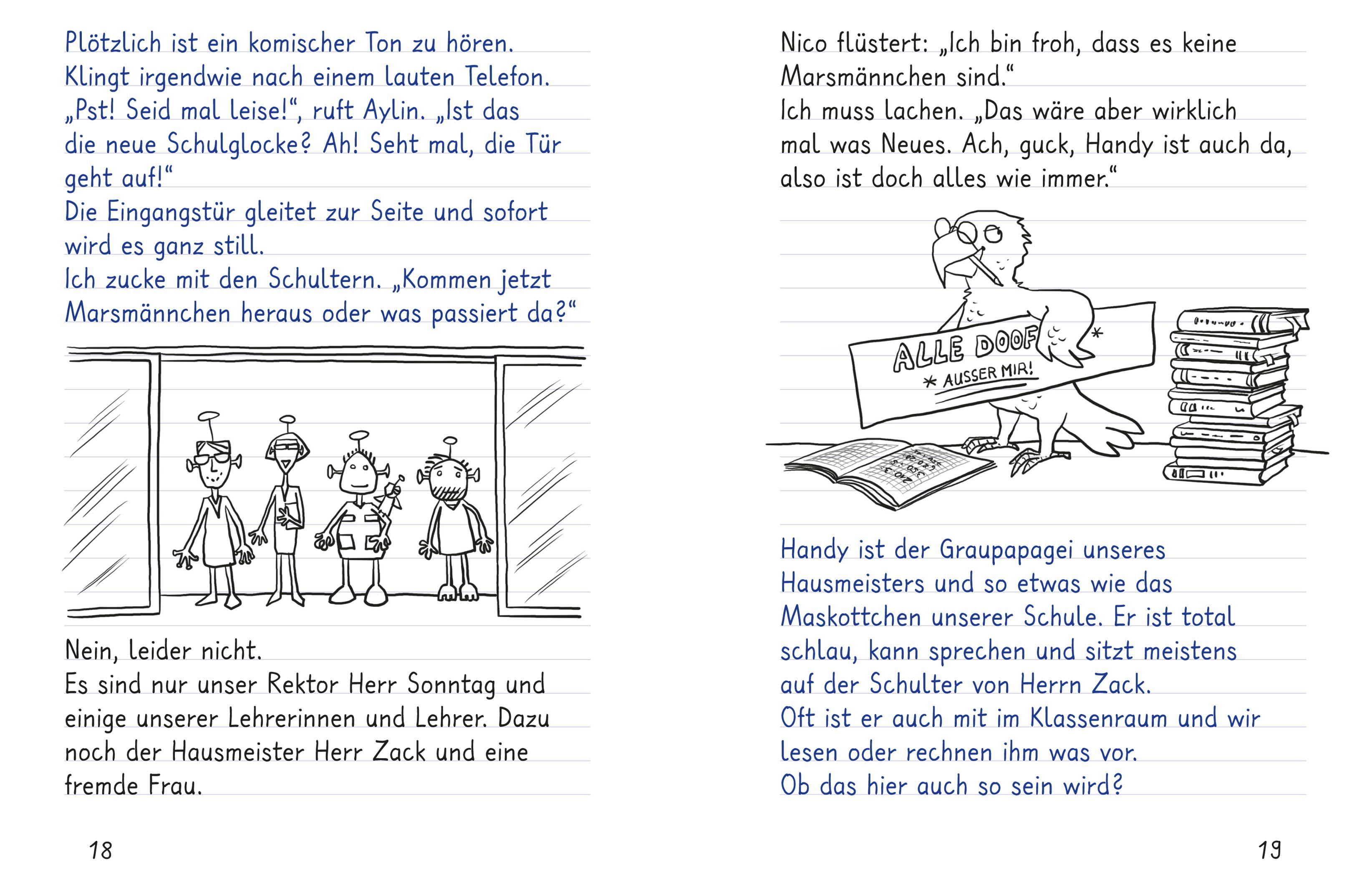 Beispielinhalt (Bild) Aus dem Schultagebuch (1). Zutritt verboten!