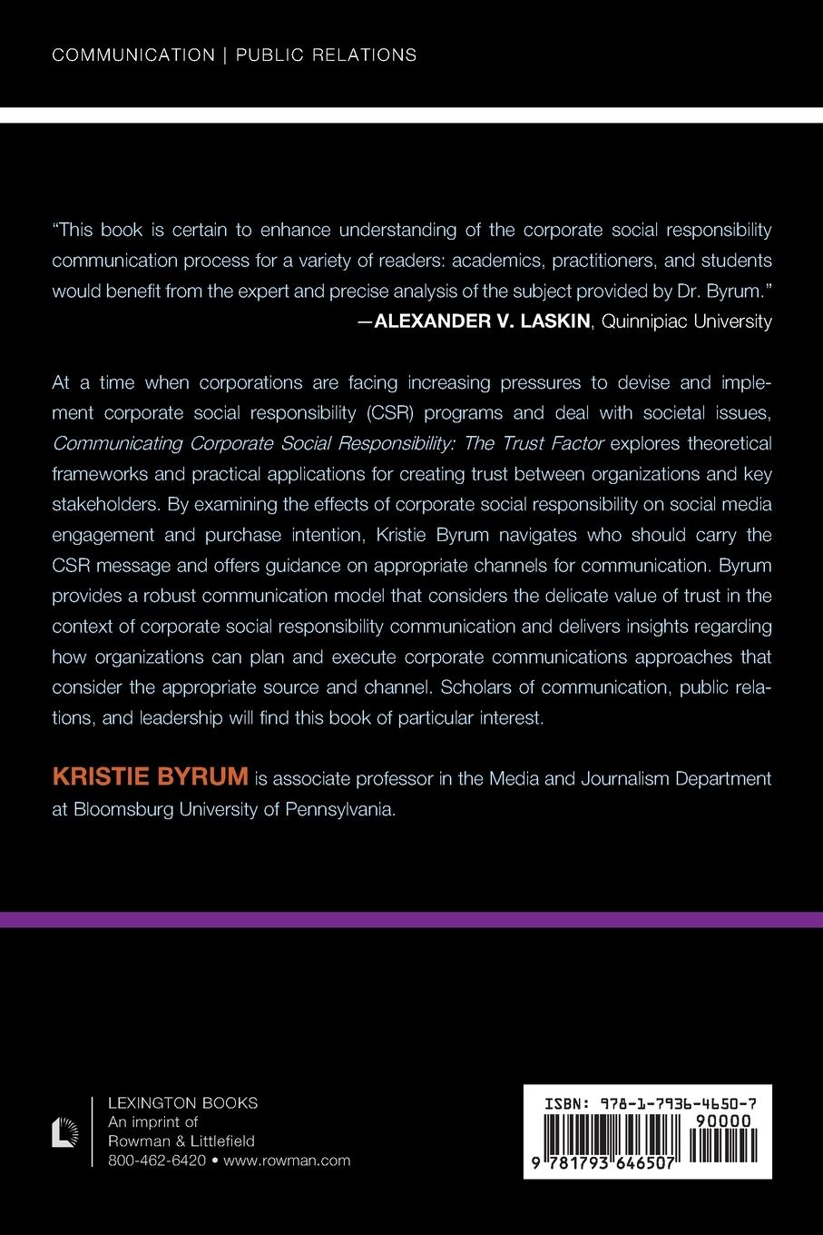 Rückseitencover Communicating Corporate Social Responsibility