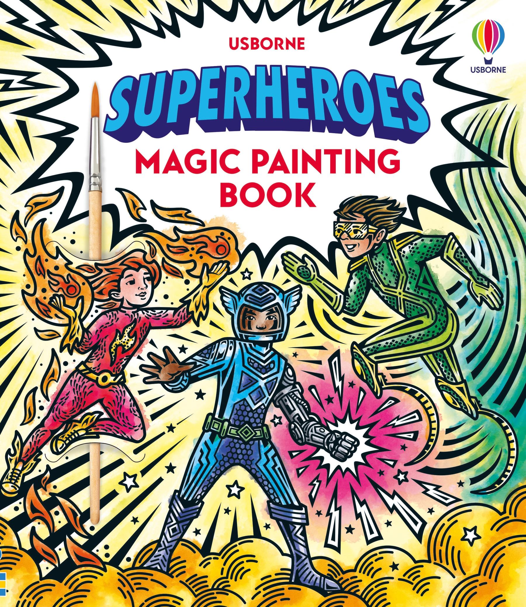 Vorderes Coverbild Superheroes Magic Painting Book