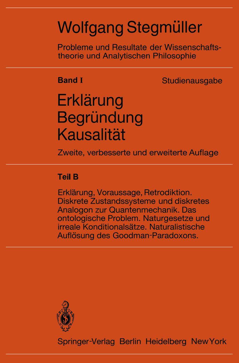 Vorderes Coverbild Statistische Erklärungen. Deduktiv-nomologische Erklärungen in präzisen Modellsprachen Offene Probleme