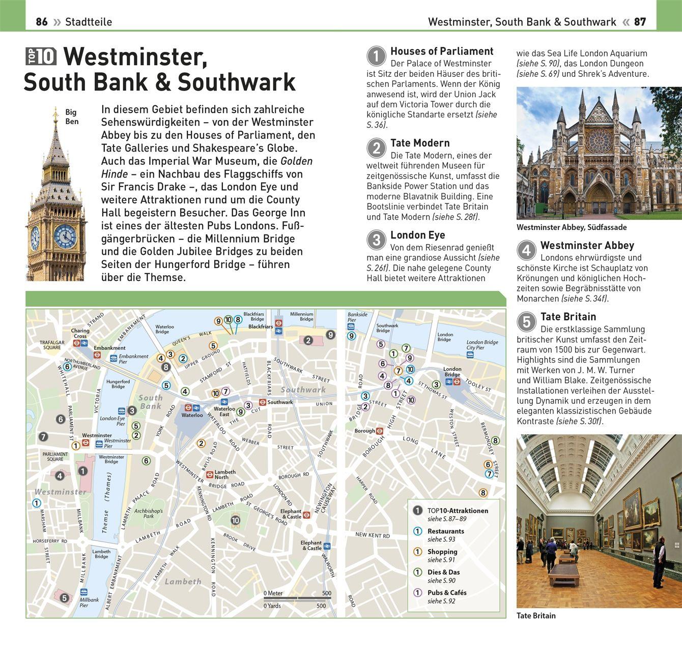 Beispielinhalt (Bild) TOP10 Reiseführer London