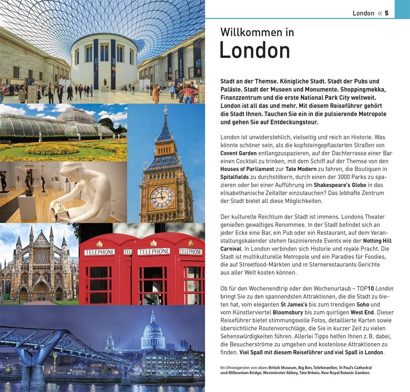 Beispielinhalt (Bild) TOP10 Reiseführer London