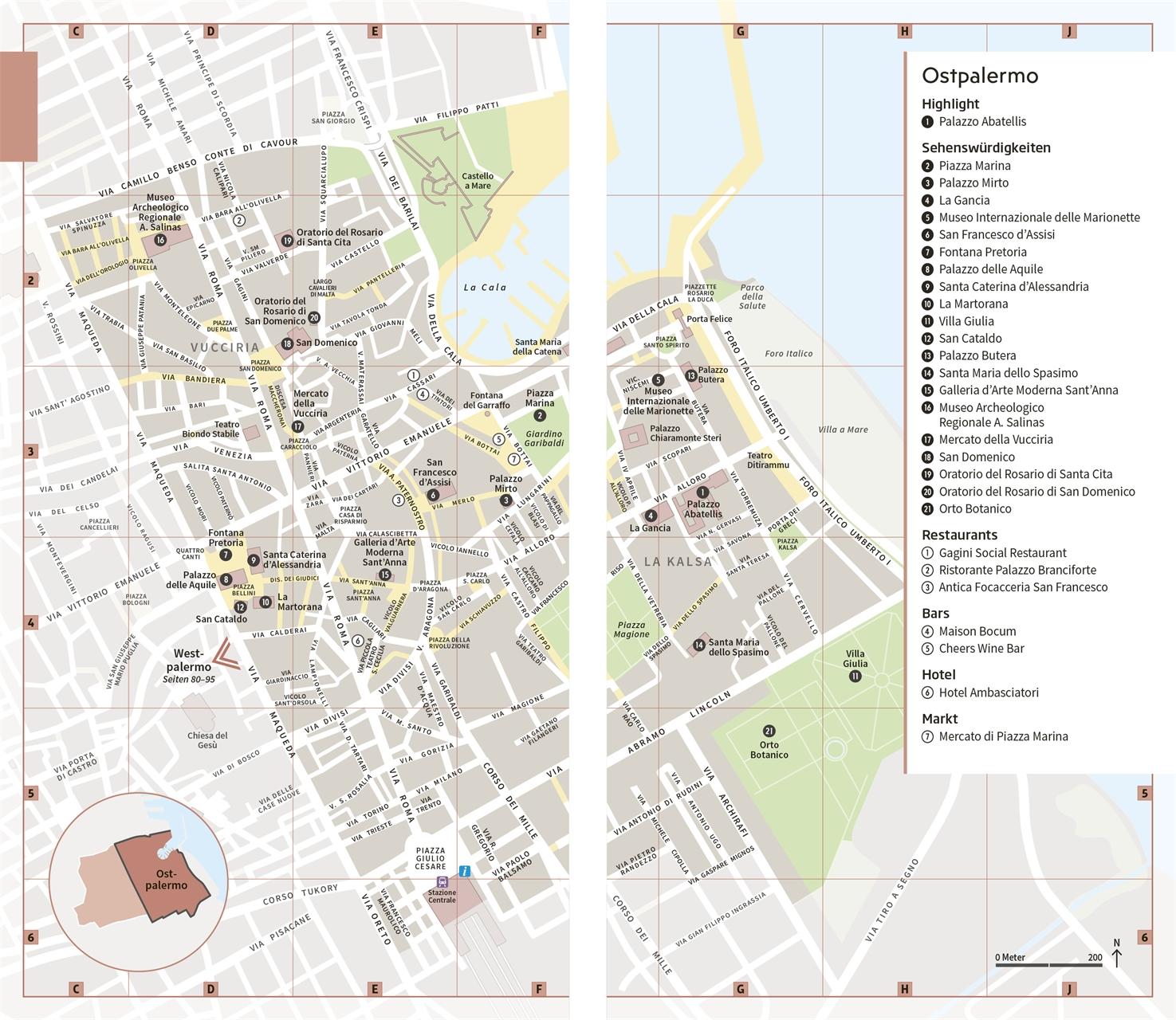 Beispielinhalt (Bild) Vis-à-Vis Reiseführer Sizilien