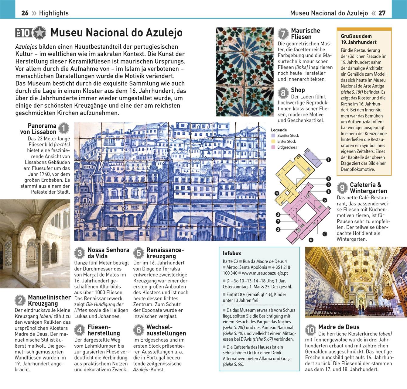 Beispielinhalt (Bild) TOP10 Reiseführer Lissabon