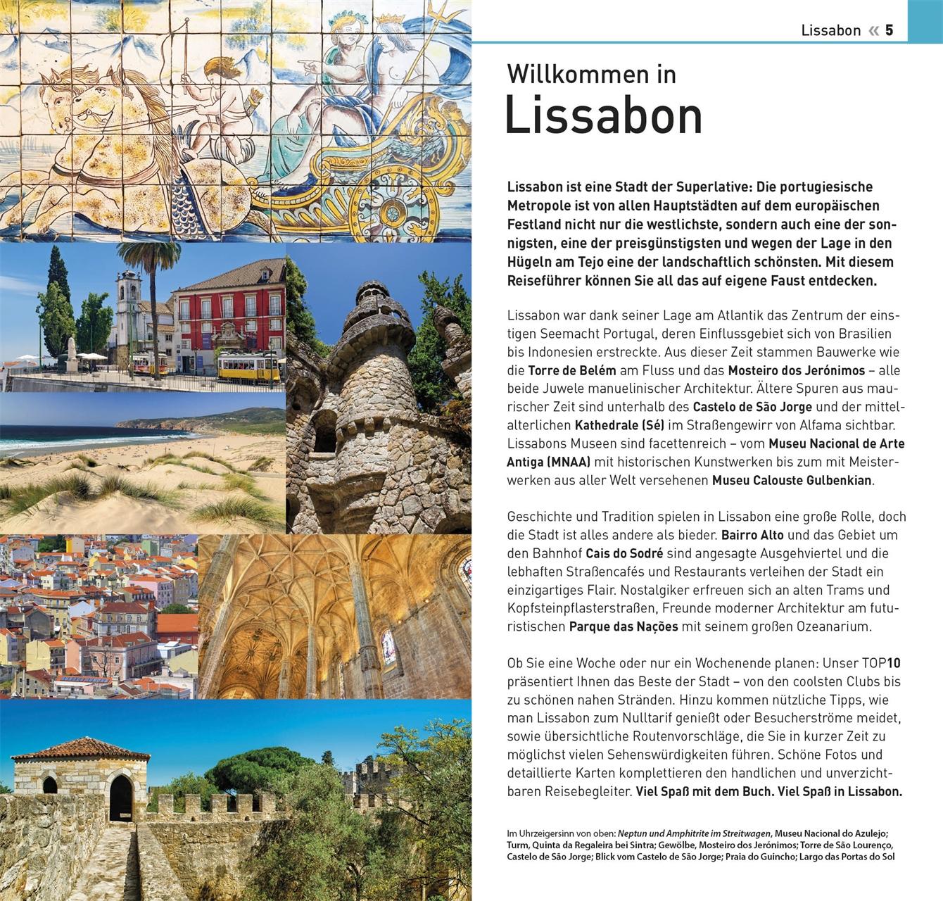 Beispielinhalt (Bild) TOP10 Reiseführer Lissabon