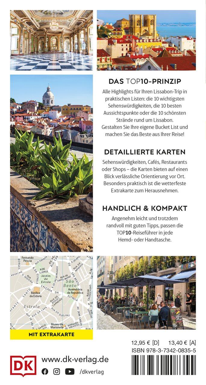 Rückseitencover TOP10 Reiseführer Lissabon
