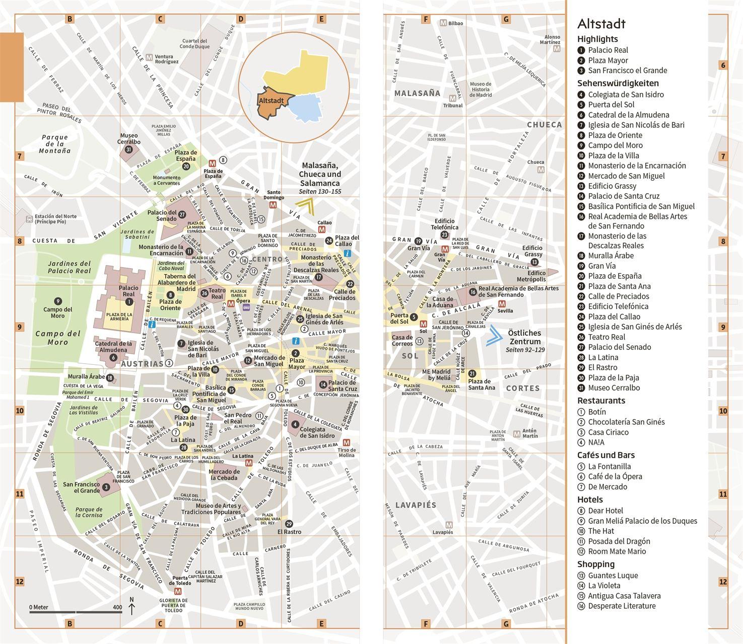 Beispielinhalt (Bild) Vis-à-Vis Reiseführer Madrid