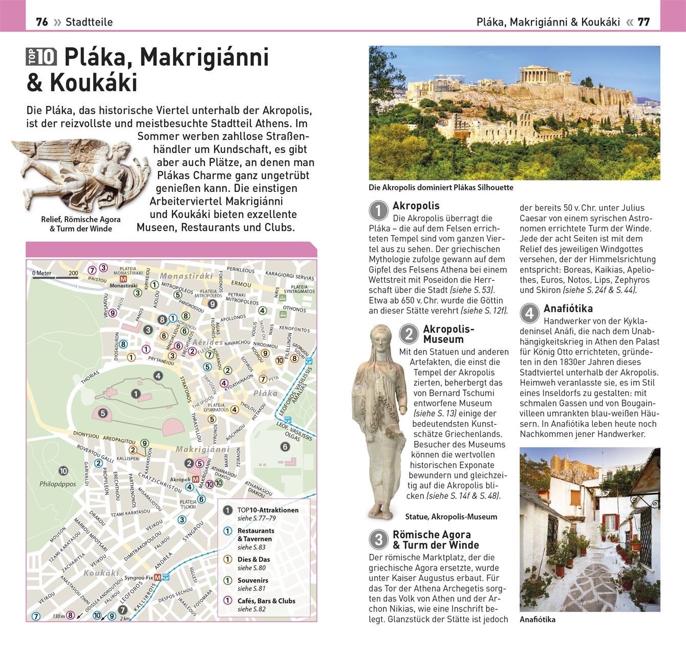 Beispielinhalt (Bild) TOP10 Reiseführer Athen