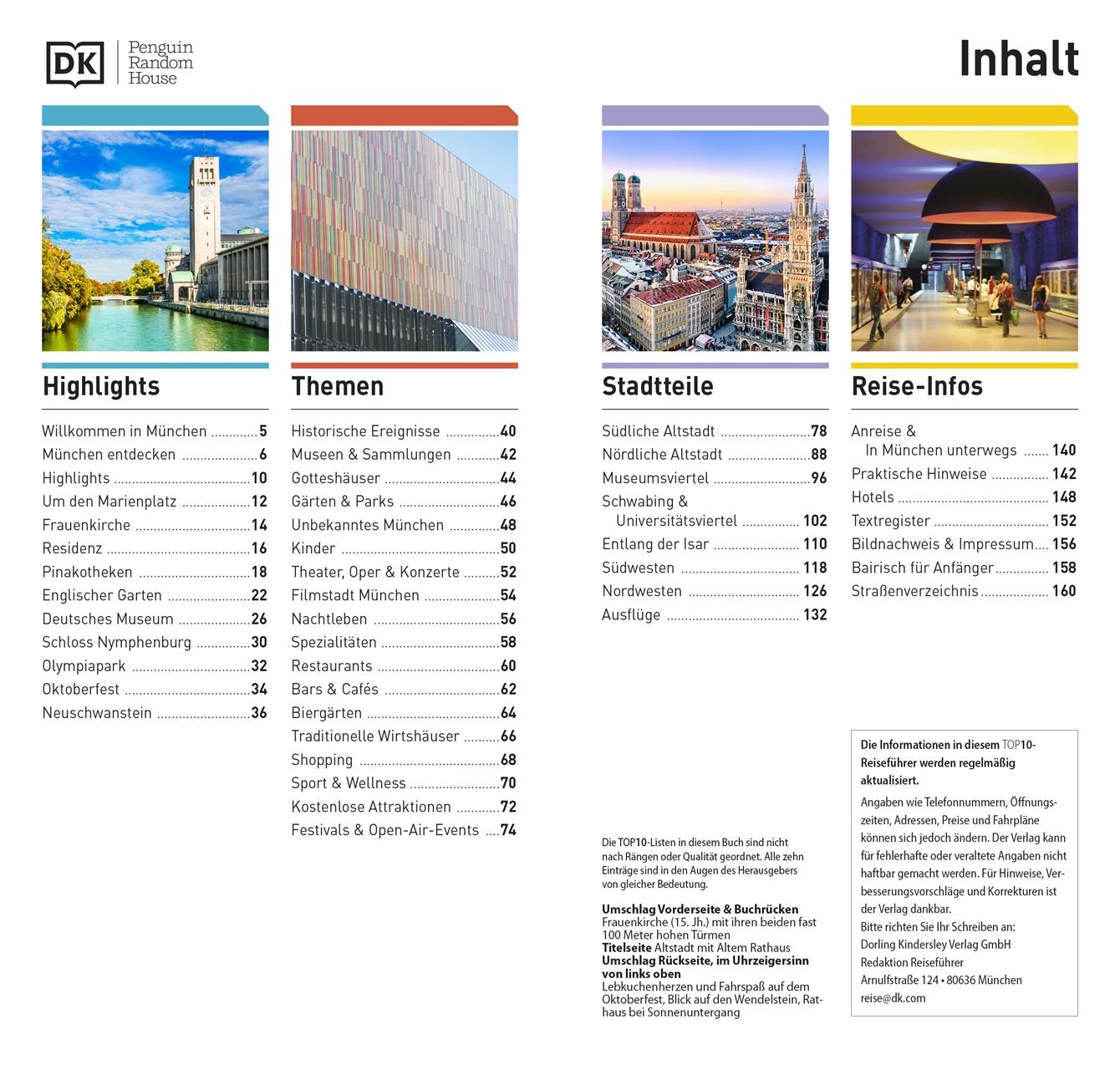 Beispielinhalt (Bild) TOP10 Reiseführer München