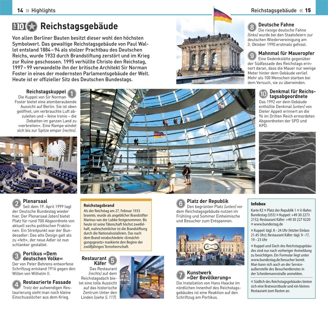 Beispielinhalt (Bild) TOP10 Reiseführer Berlin