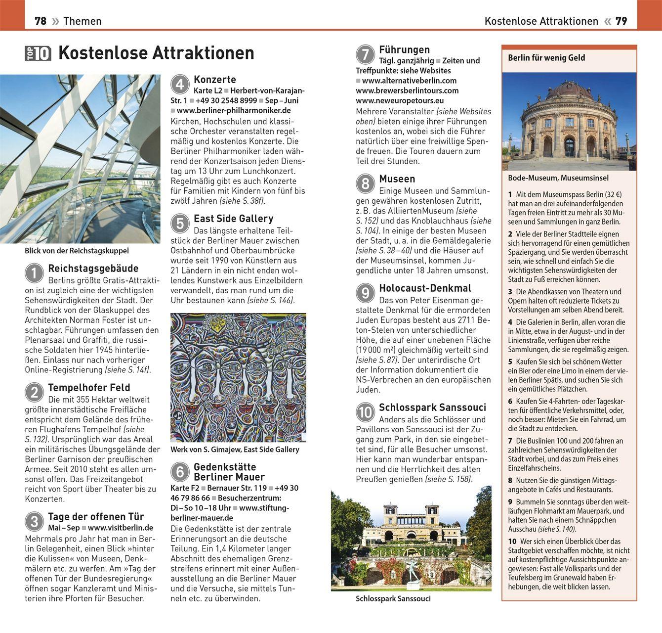 Beispielinhalt (Bild) TOP10 Reiseführer Berlin