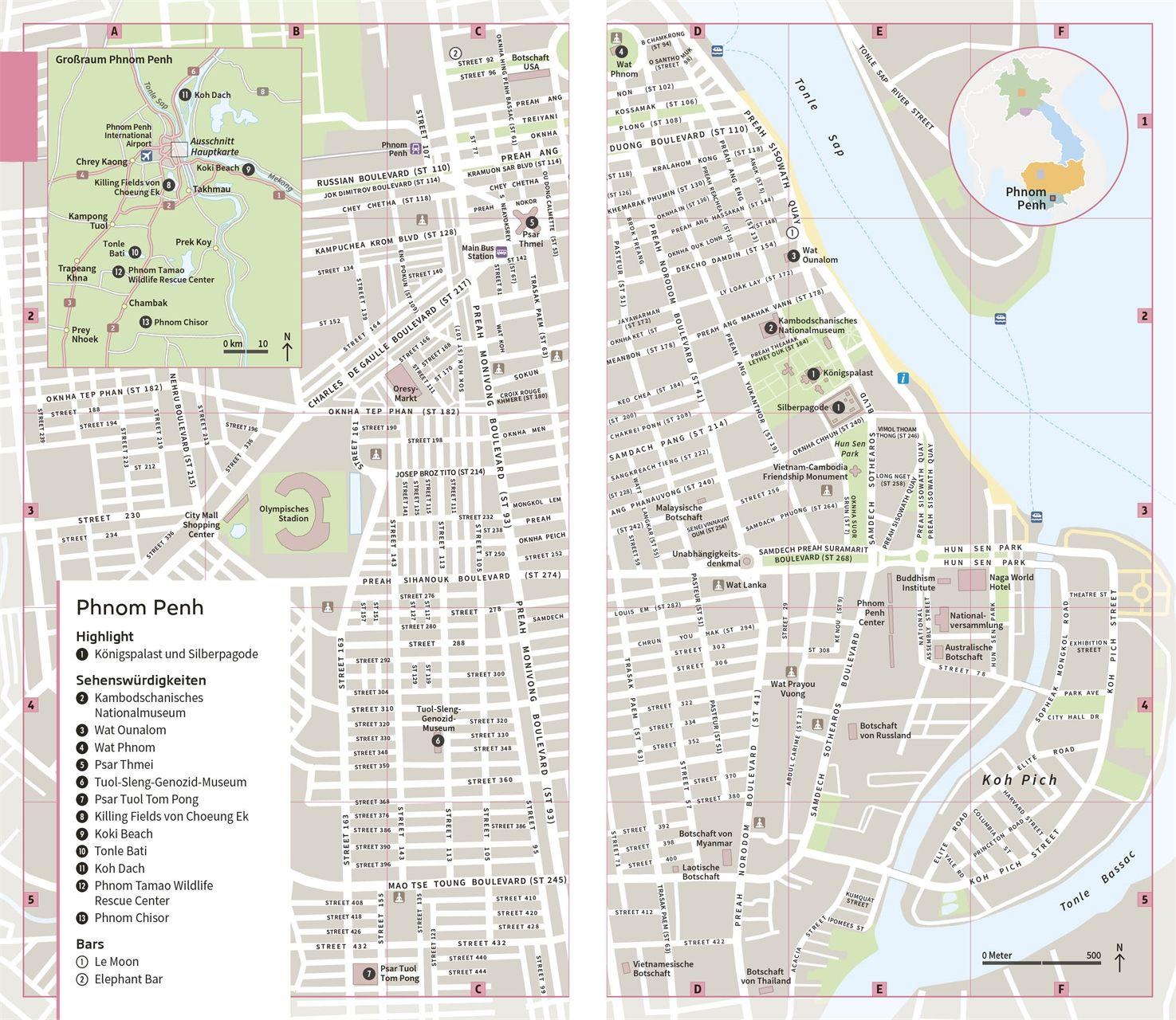 Beispielinhalt (Bild) Vis-à-Vis Reiseführer Kambodscha & Laos