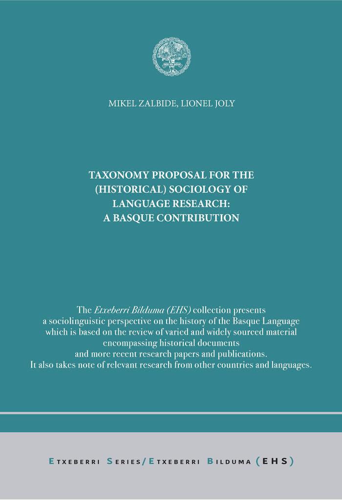 Vorderes Coverbild Taxonomy proposal for the (historical) sociology of language research: A basque
