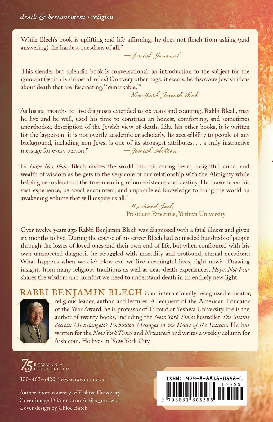 Rückseitencover Hope, Not Fear