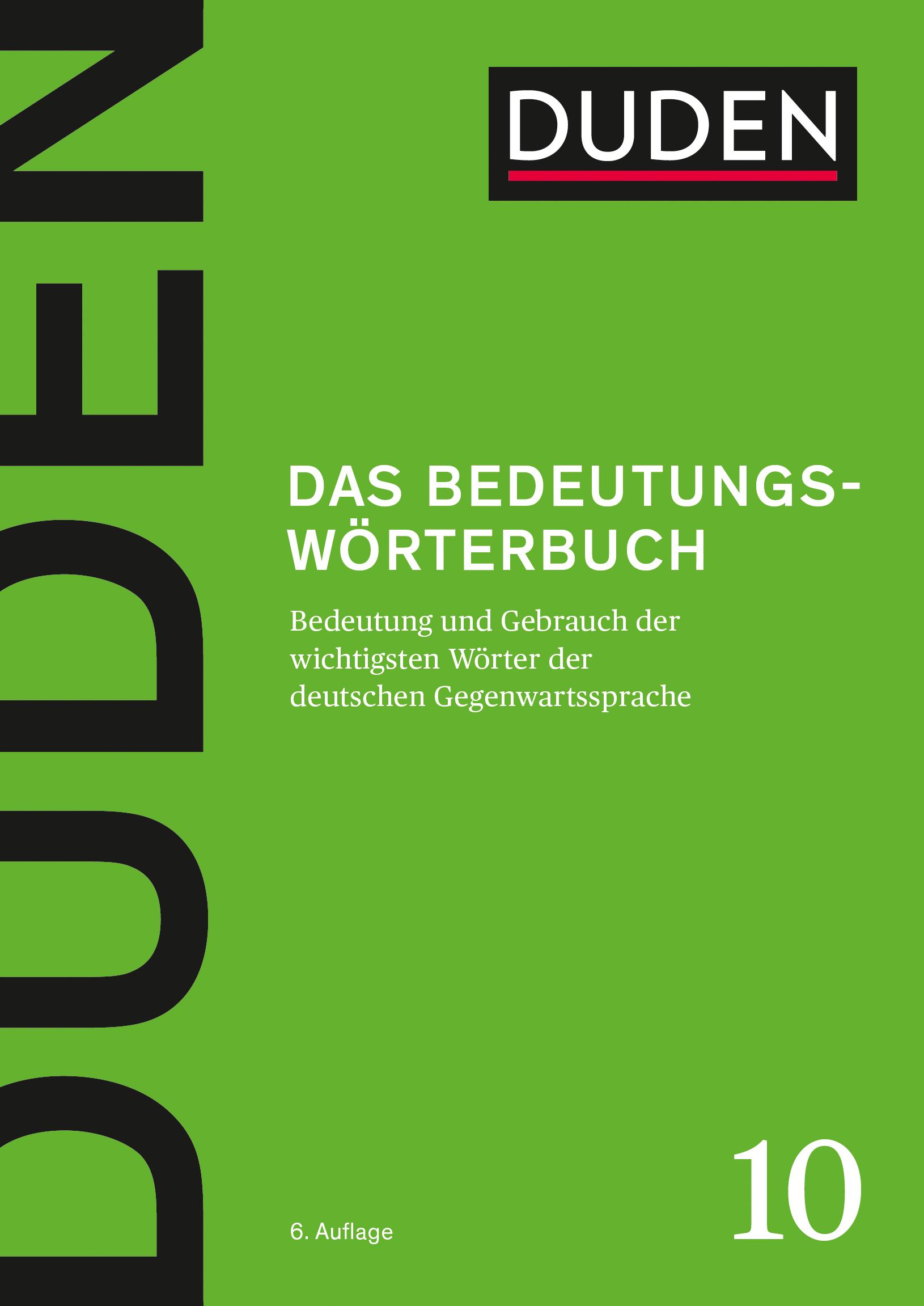 Vorderes Coverbild Das Bedeutungswörterbuch