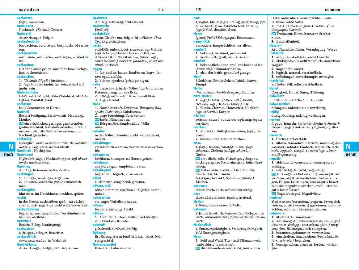 Beispielinhalt (Bild) Duden - Das Wörterbuch der Synonyme
