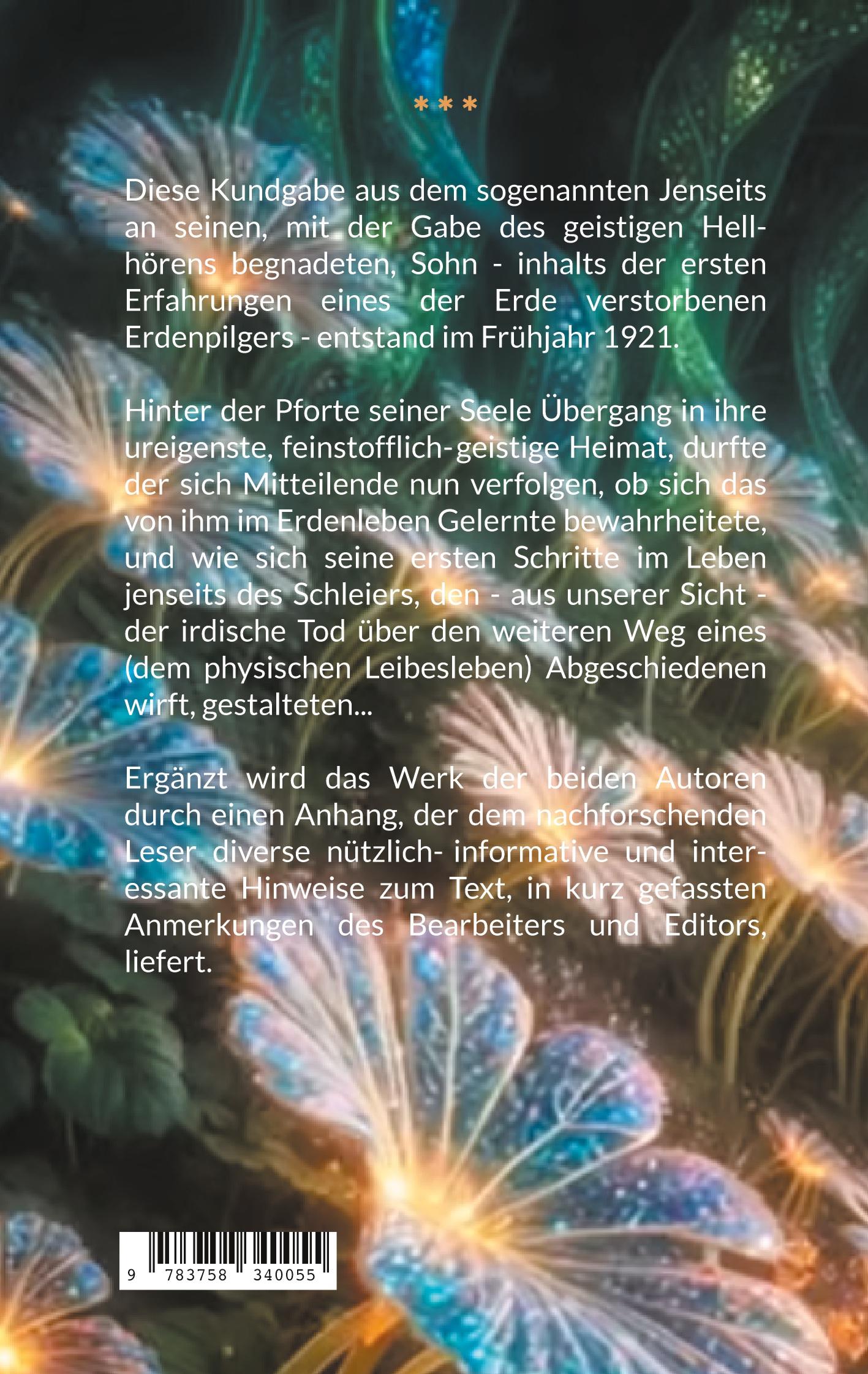 Rückseitencover Führung einer Seele im Jenseits