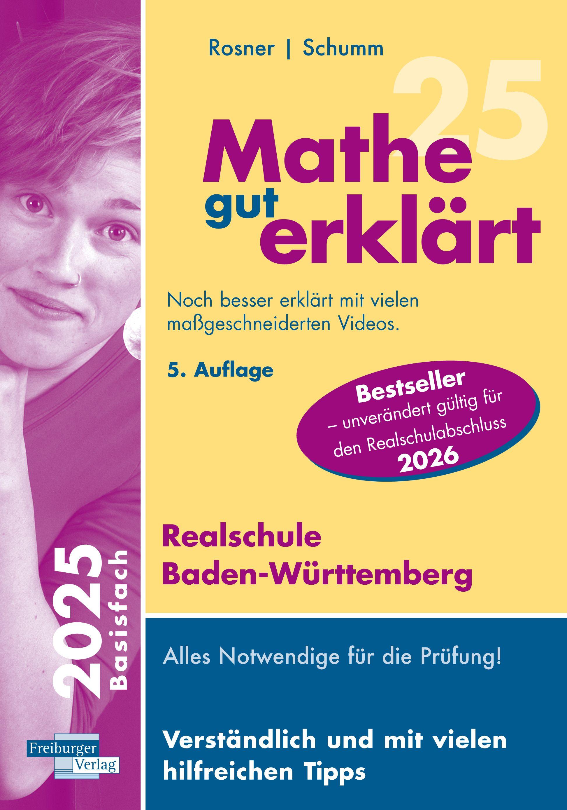 Vorderes Coverbild Mathe gut erklärt Realschule Baden-Württemberg
