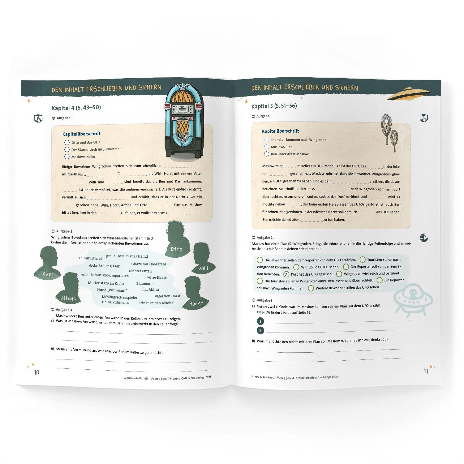 Beispielinhalt (Bild) Pampa Blues - Rolf Lappert - Schülerarbeitsheft