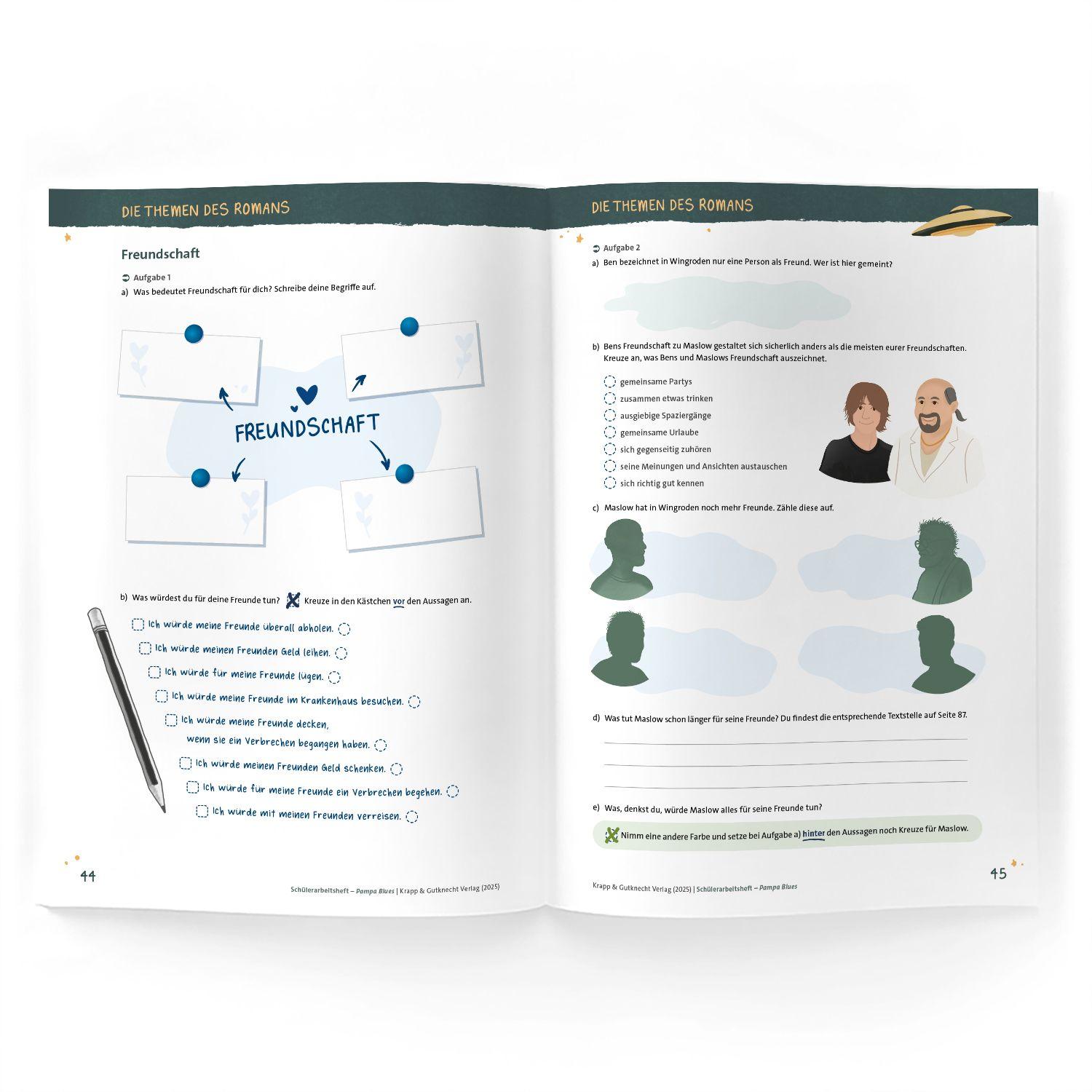 Beispielinhalt (Bild) Pampa Blues - Rolf Lappert - Schülerarbeitsheft