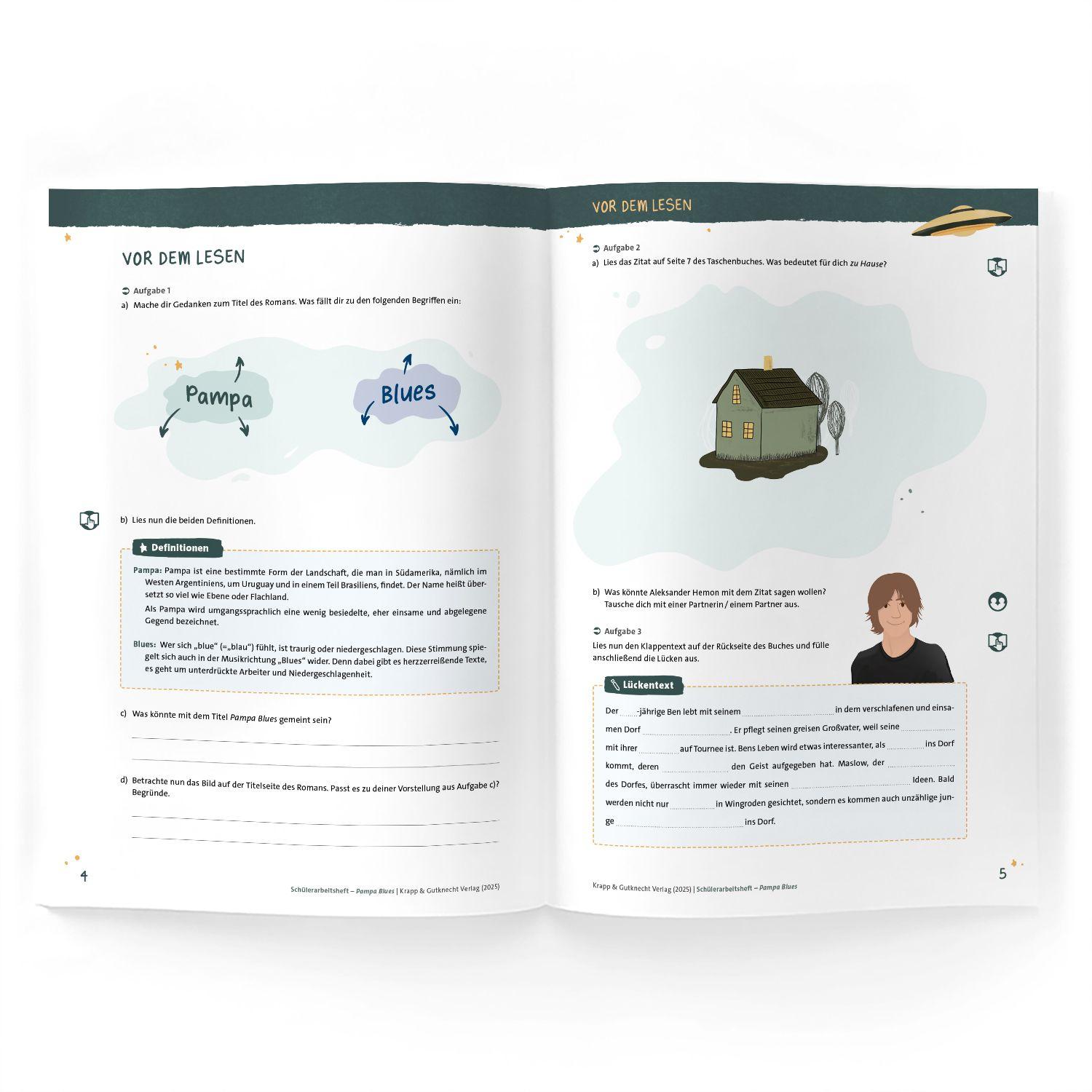 Beispielinhalt (Bild) Pampa Blues - Rolf Lappert - Schülerarbeitsheft