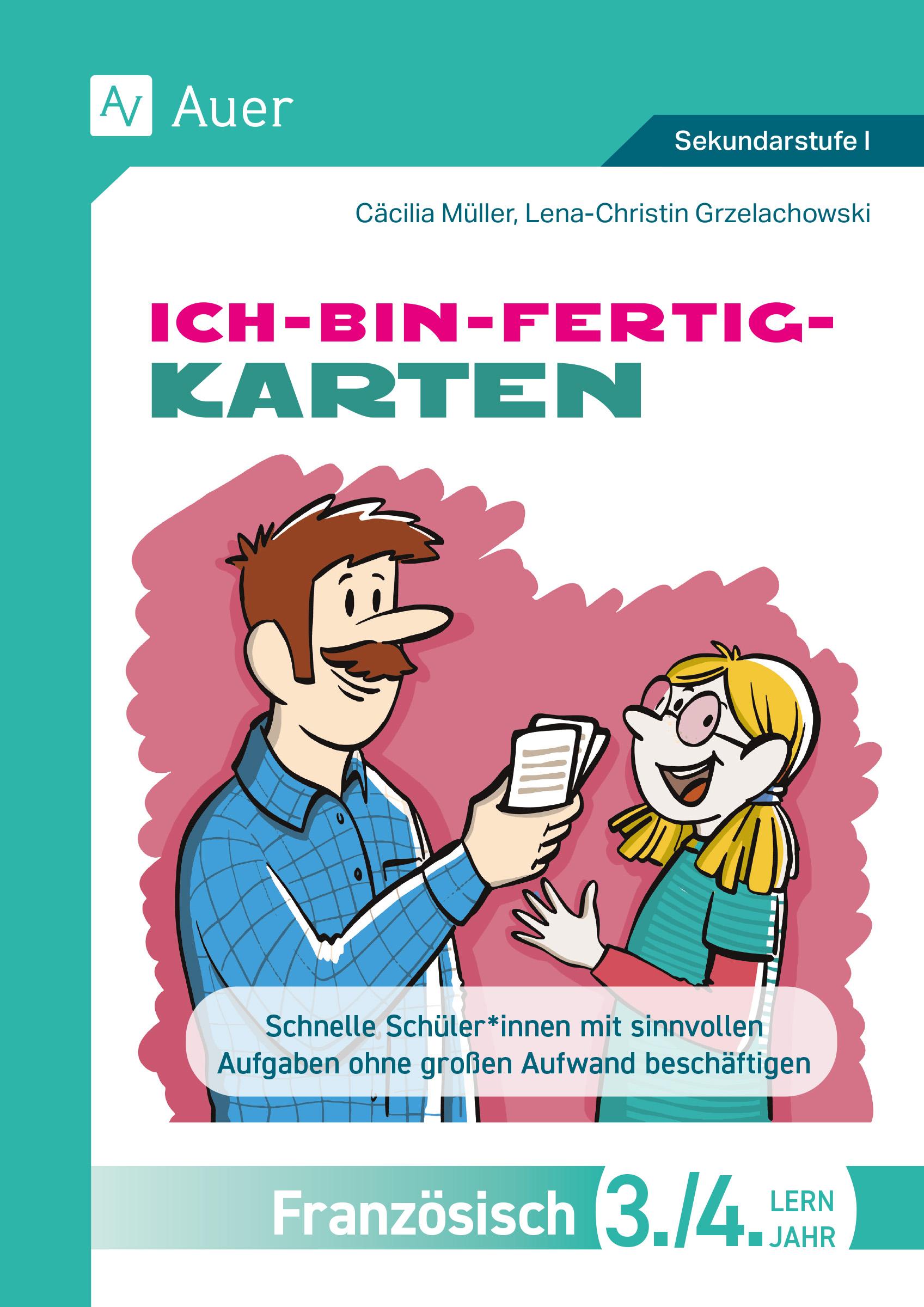 Vorderes Coverbild Ich-bin-fertig-Karten Französisch Lernjahr 3-4