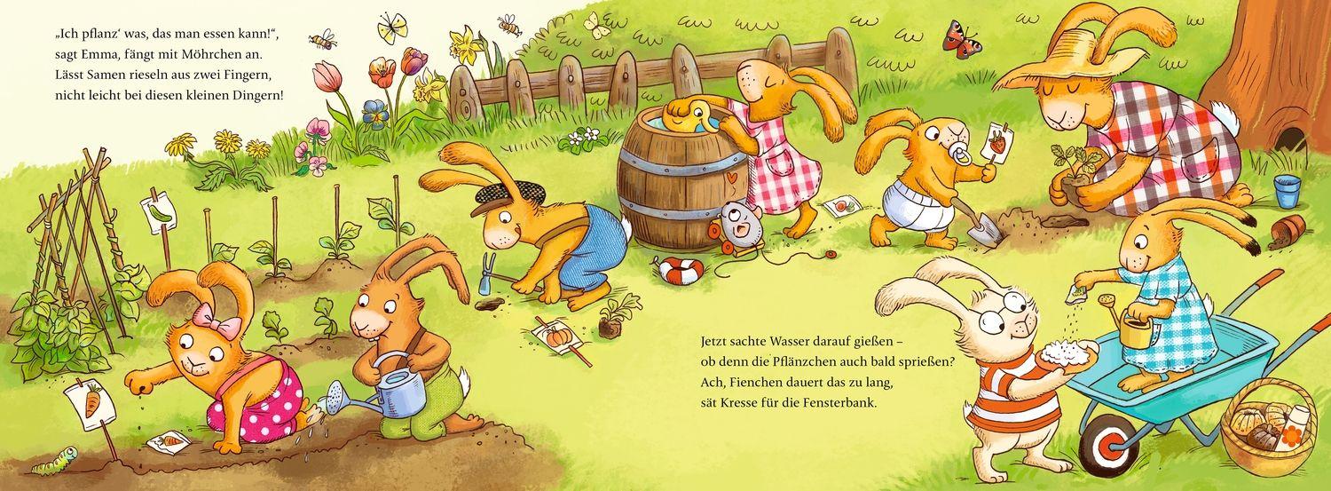 Beispielinhalt (Bild) Wenn sieben kleine Gartenhasen zu Käfern und Radieschen rasen