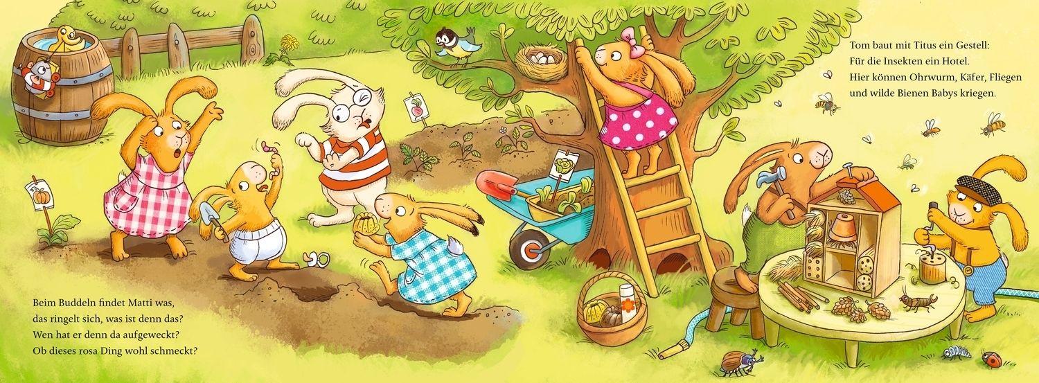 Beispielinhalt (Bild) Wenn sieben kleine Gartenhasen zu Käfern und Radieschen rasen