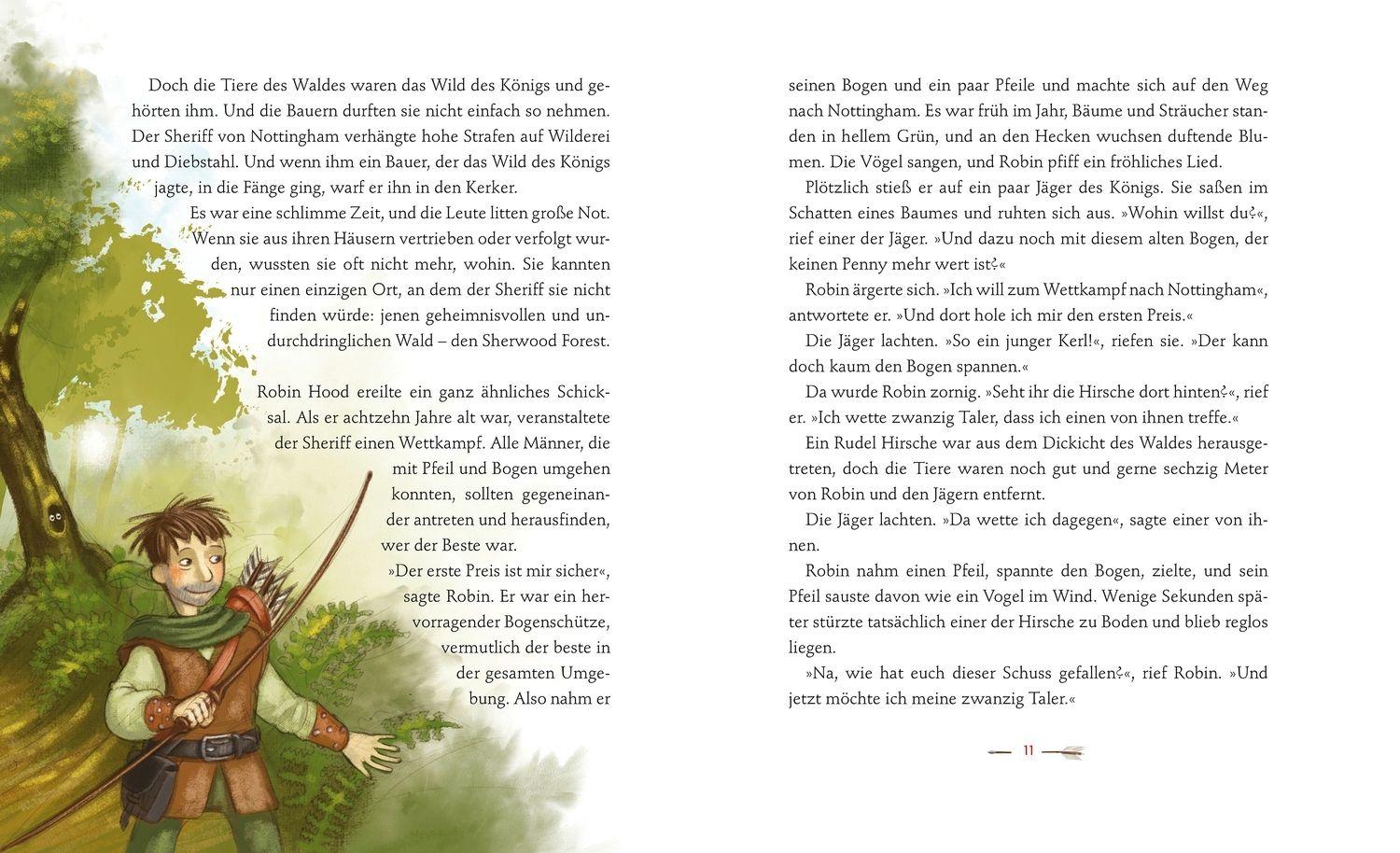 Beispielinhalt (Bild) Klassiker zum Vorlesen. Robin Hood