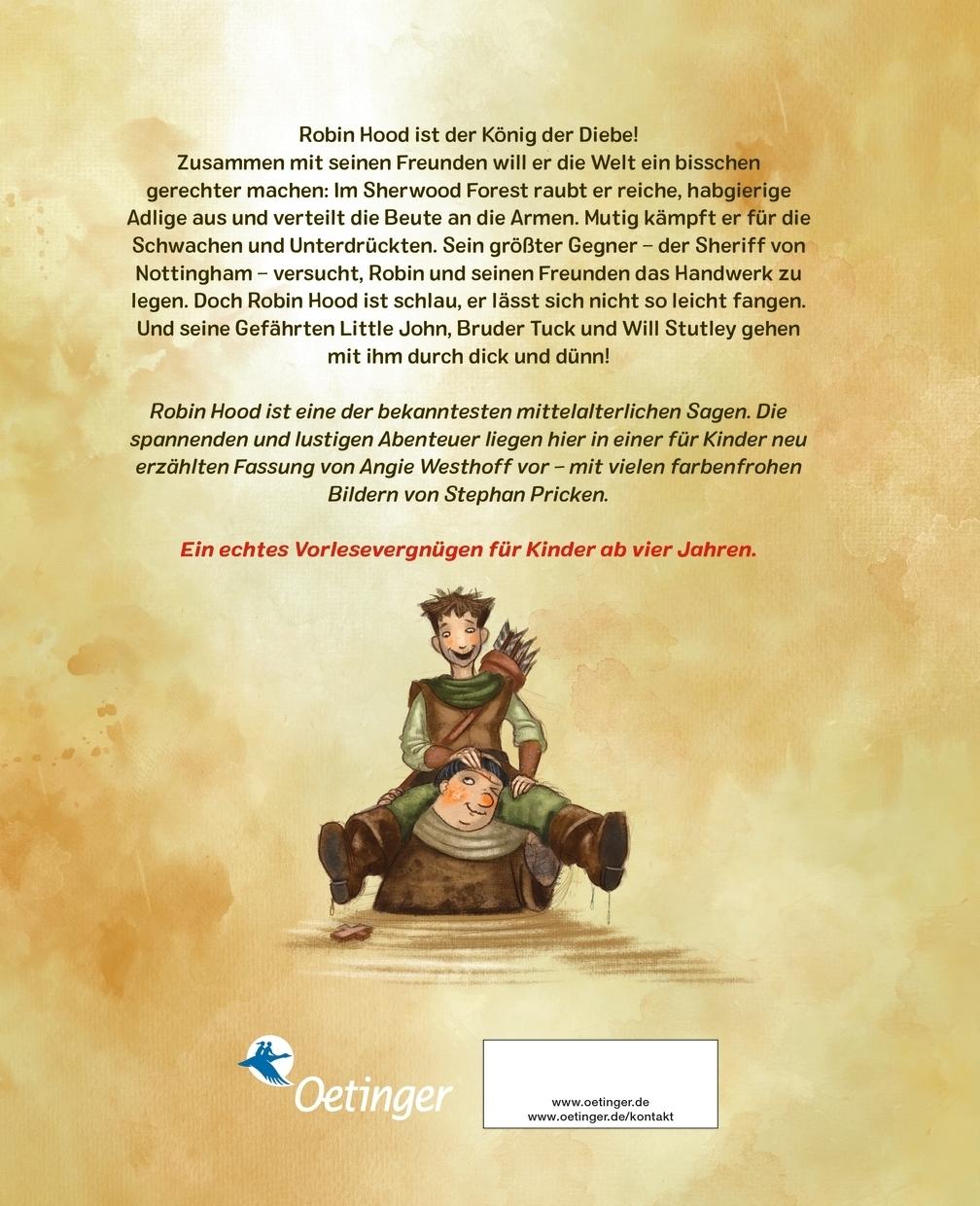 Rückseitencover Klassiker zum Vorlesen. Robin Hood